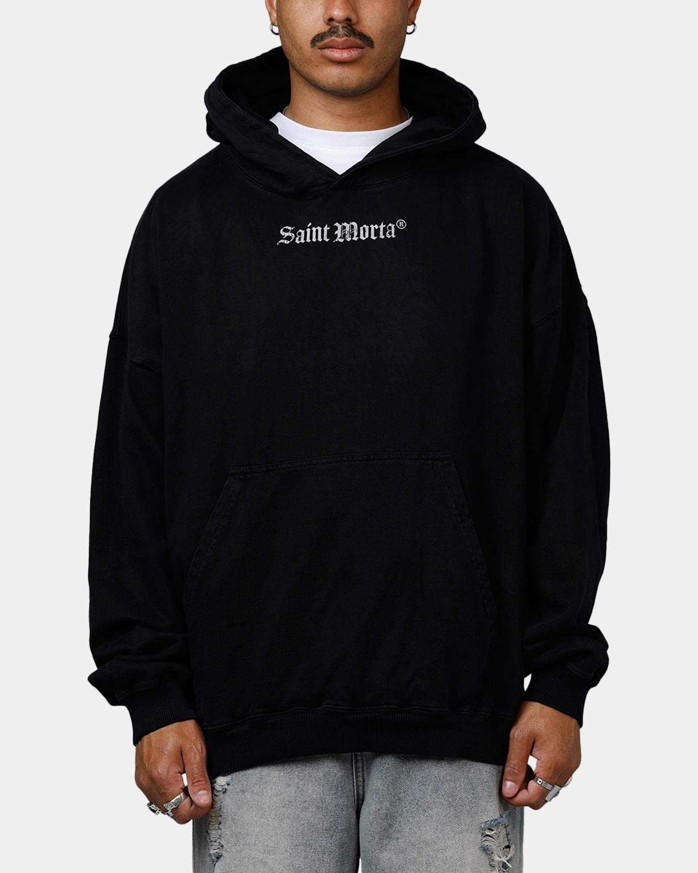Hypoallergenic Inner Layer Saint Morta Weary Hearts Premium Hoodie Black