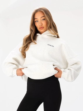 Urban Fit South American style Sami Oversized Hoodie - Marl White