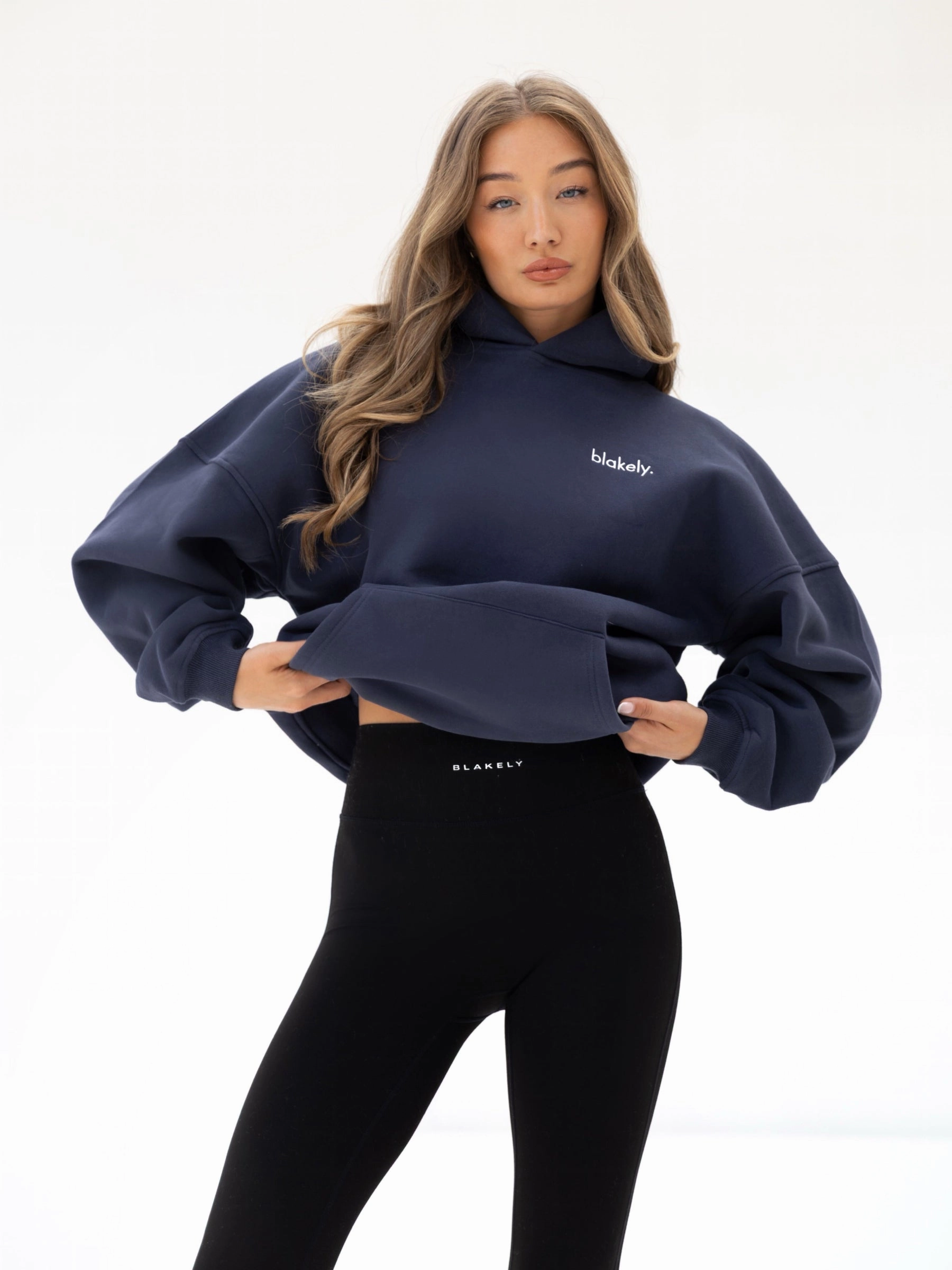 Reinforced Edges Sami Oversized Hoodie - True Navy