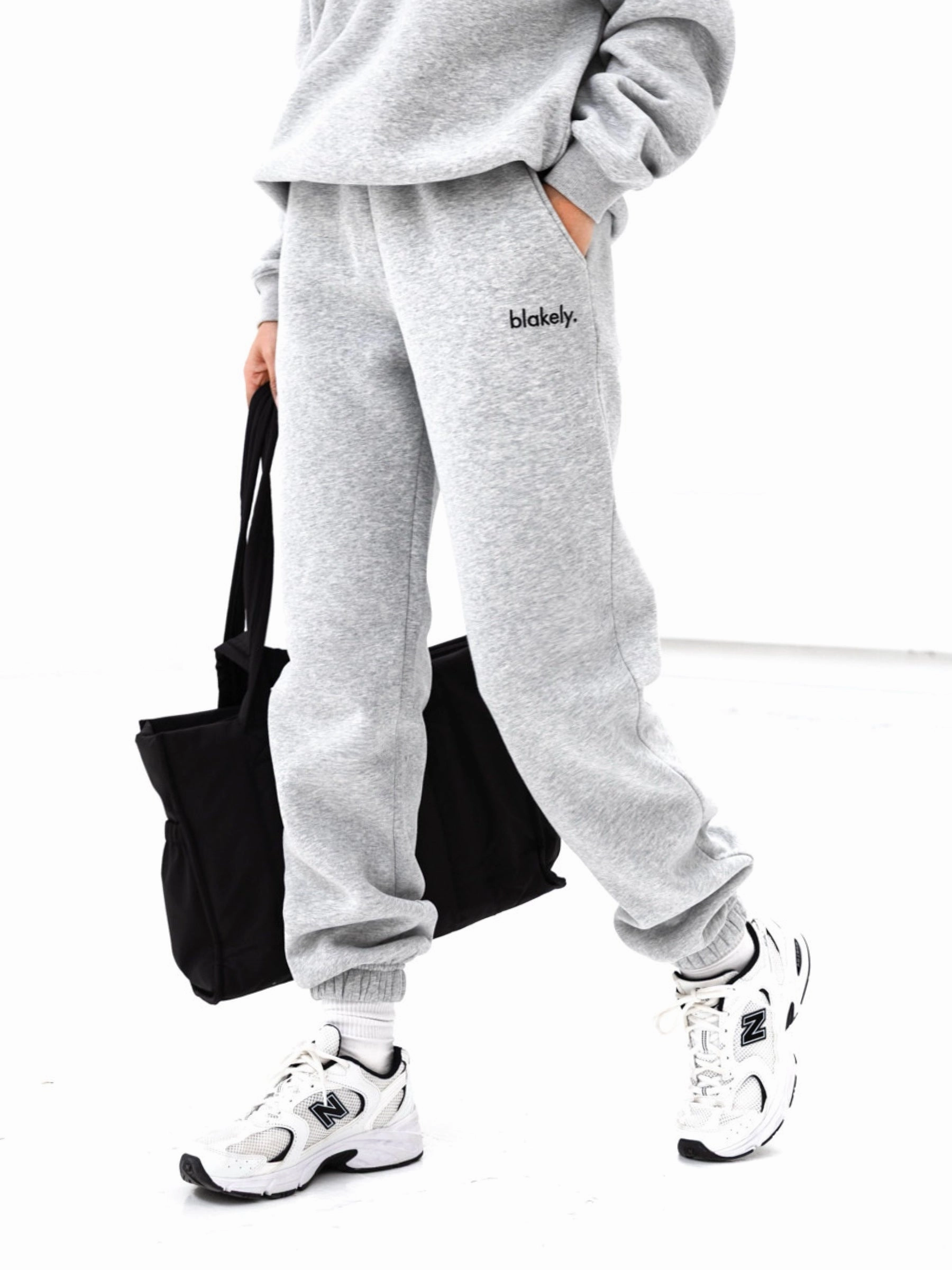 Breathable Comfort Fit Non Binding Waist Sami Sweatpants - Marl Grey