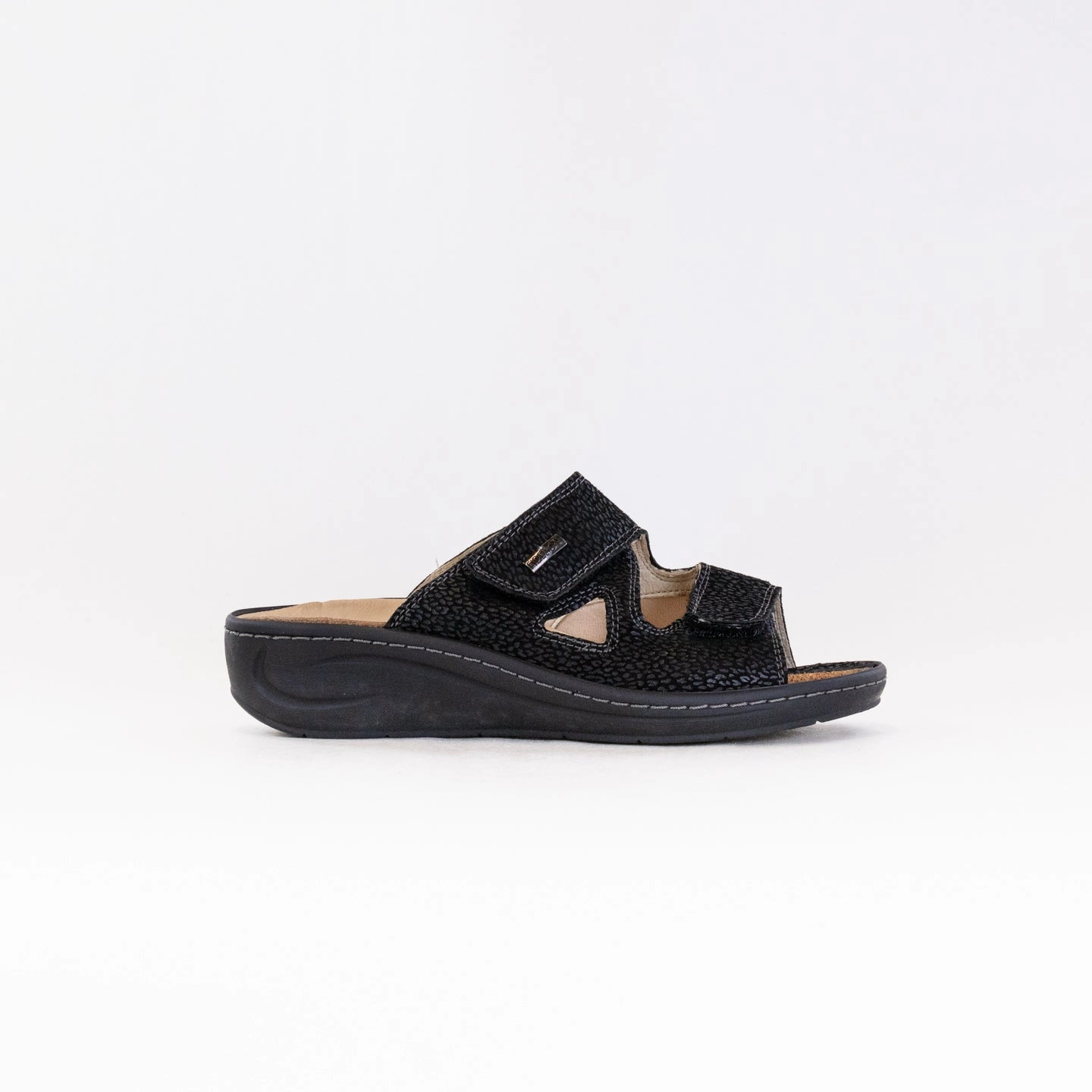 Strap Locking Mechanism Adventure Time Fidelio Hallux 434113 (Women's) - Black Print Suede