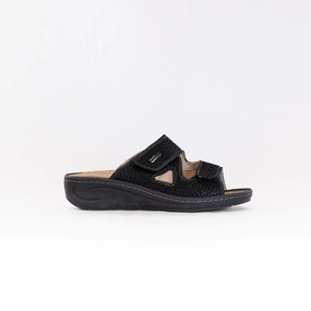 Strap Locking Mechanism Adventure Time Fidelio Hallux 434113 (Women's) - Black Print Suede