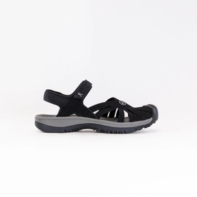 Supportive Travel Shoes. Chic Travel Flats KEEN Rose Sandal (Women's) - Black/Neutral