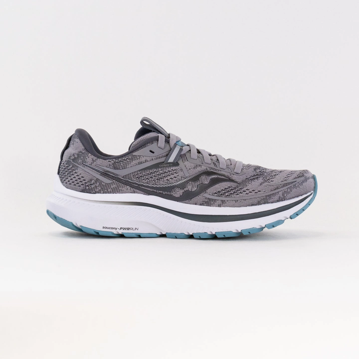 Saucony Omni 21 Wide (Women's) - Alloy/Rainfall QuickDry pom - pom - decorated running shoes