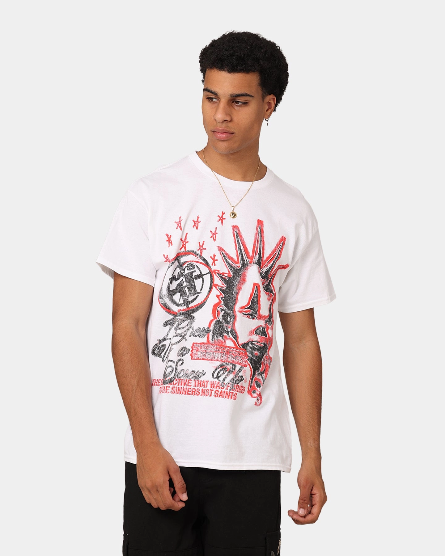 Comfortable Wear Rats Get Fat Screw Up T-Shirt White