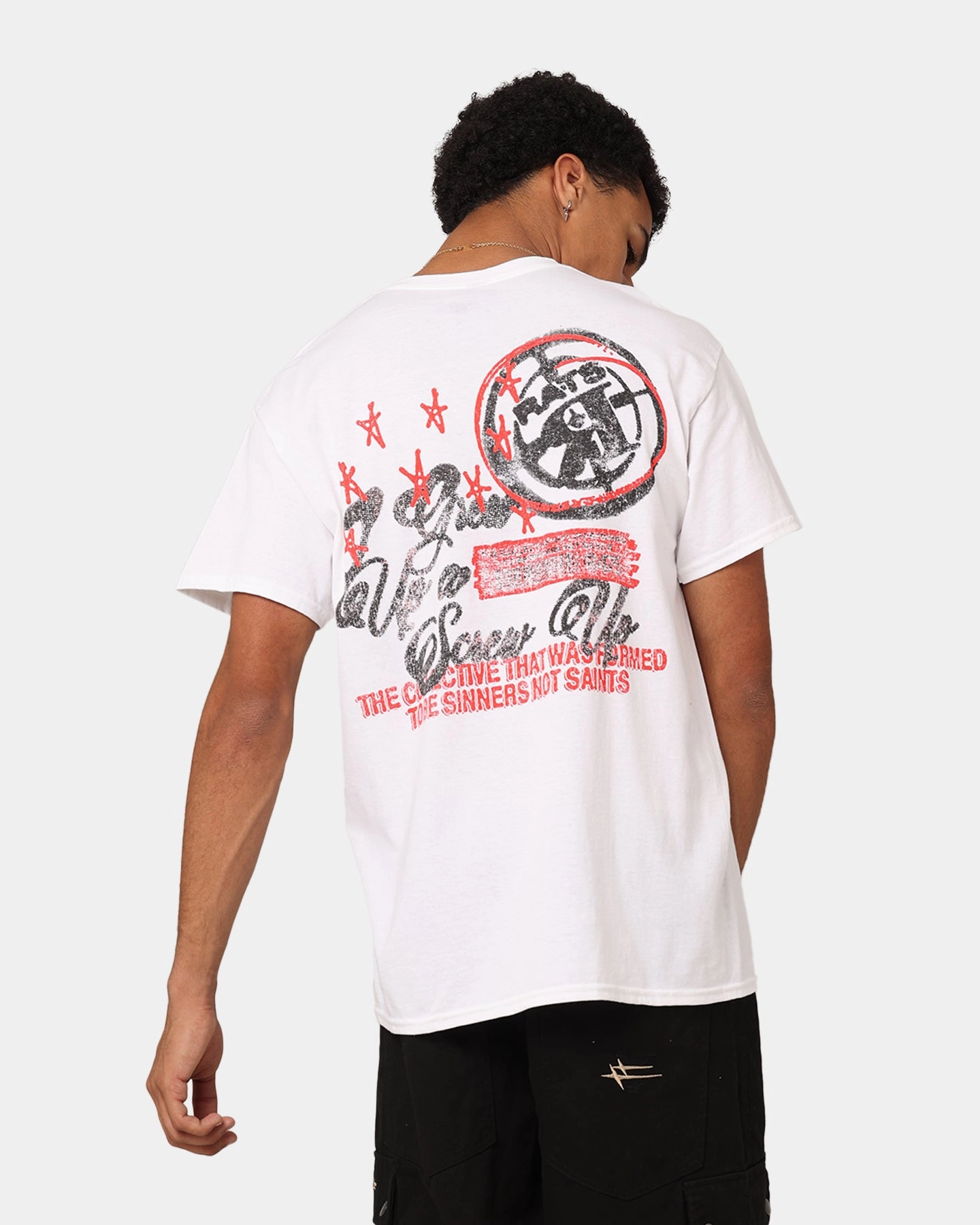 Rats Get Fat Screw Up T-Shirt White LayeredPanel BondedHemline