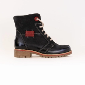 V-Italia 1041 Brigida 476 Boot (Women's) - Black Leather Fall Ready Leather