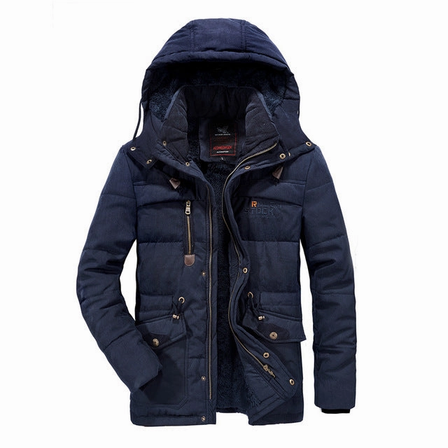 Rubberized Zippers Thermoregulating Lining West Louis? Windbreaker Male Multi-Pocket Parka