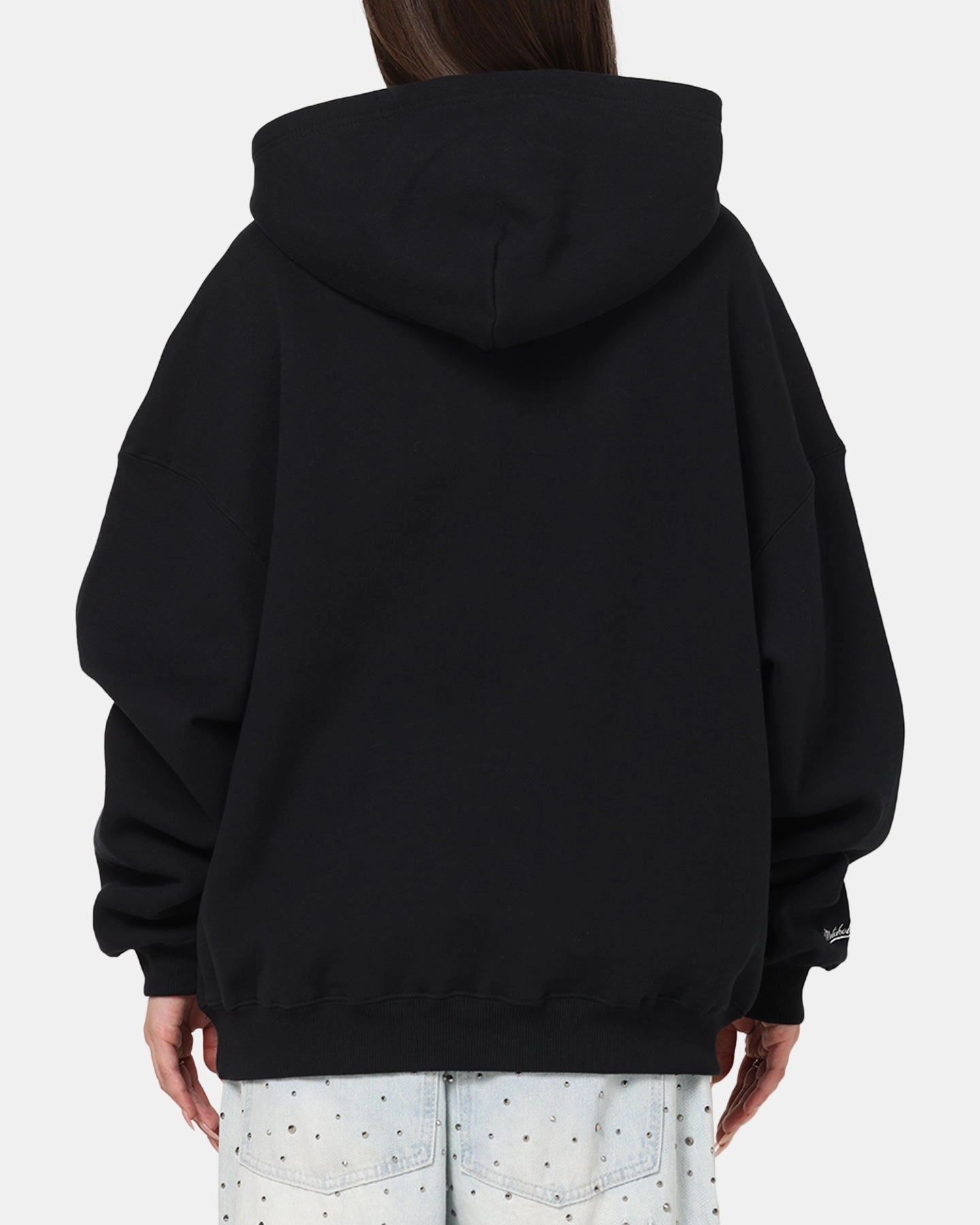 SeamlessKnitConstruction Mitchell & Ness Chicago White Sox Rhinestone Hoodie Faded Black