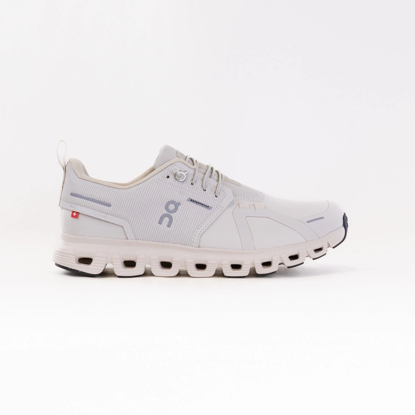 On Cloud 6 Waterproof (Women's) - Pearl/Cream Arch Support Benefit running with a whistle