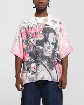 Culture Kings X WWE Bret 'The Hit Man' Hart All Over Print T-Shirt White MultiFunctional Pocket Placement AntiStatic Material