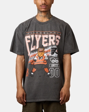 StretchMaterial Culture Kings Philadelphia Flyers Mascot Heavyweight T-Shirt Black Wash