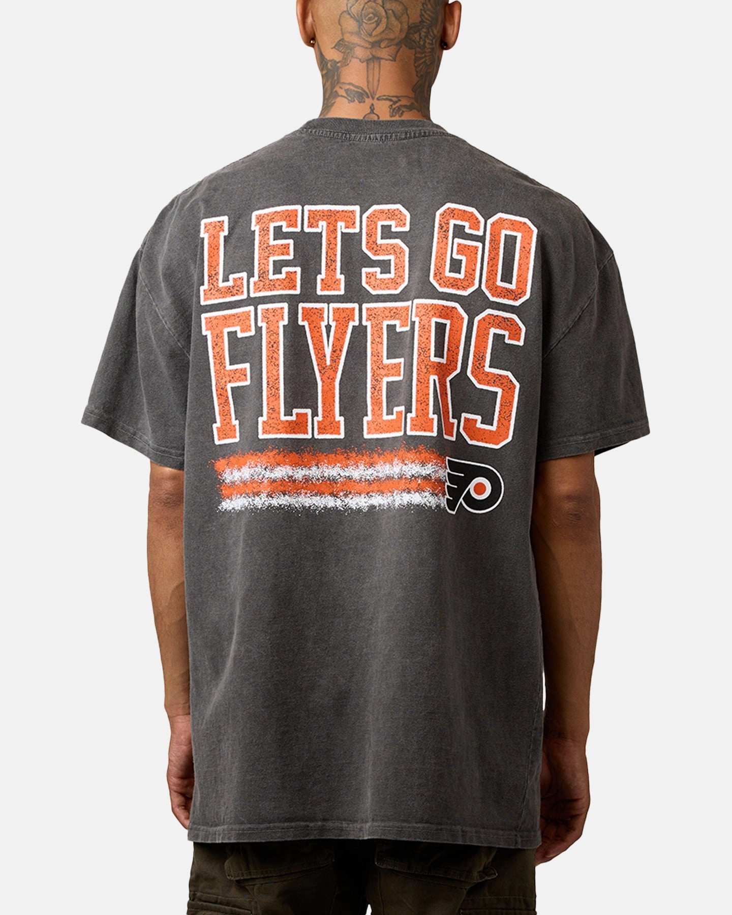 Culture Kings Philadelphia Flyers Mascot Heavyweight T-Shirt Black Wash Reflective accents
