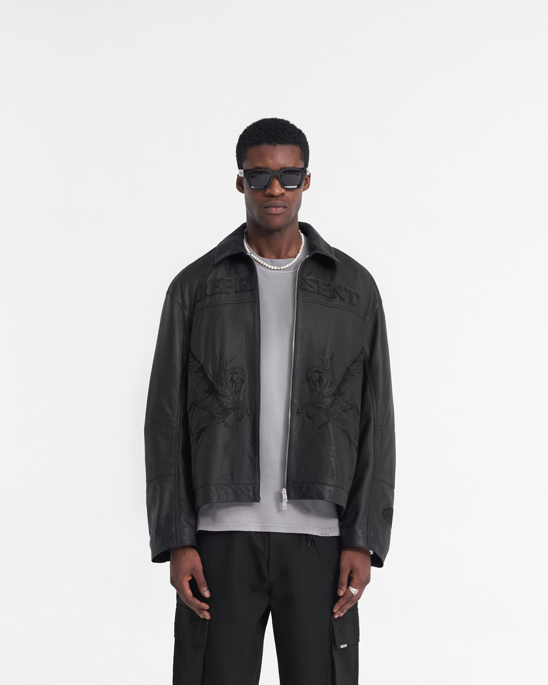 Powered By Represent Motor Jacket - Black Long Length