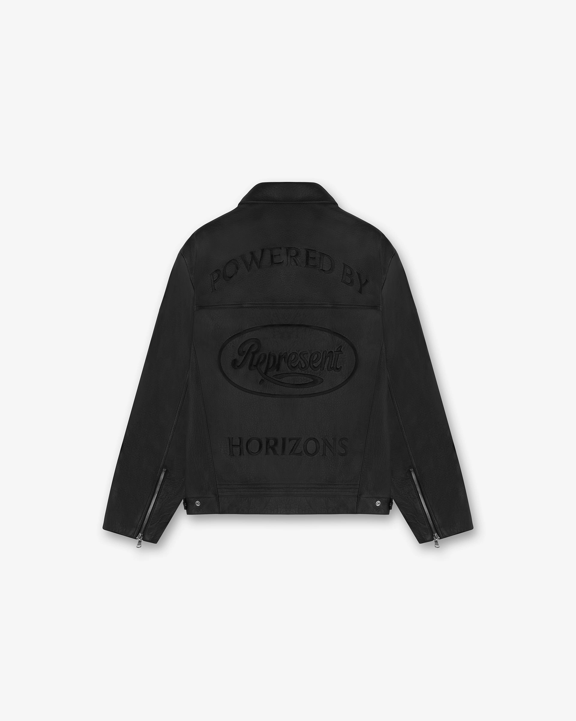 Powered By Represent Motor Jacket - Black Abrasion Resistant Shell Foldable Design