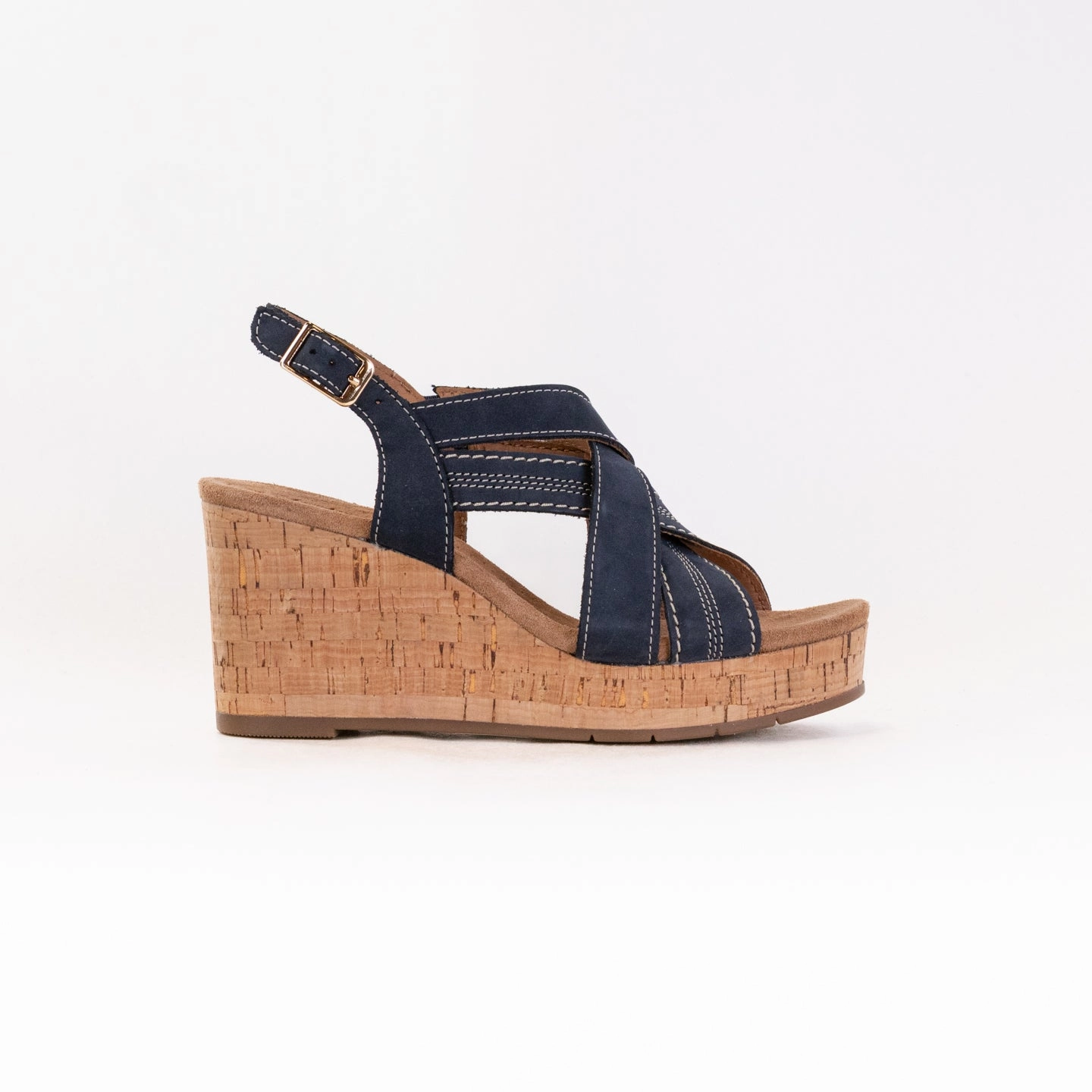 Post Gym Clarks Sabina Sling (Women's) - Navy Nubuck