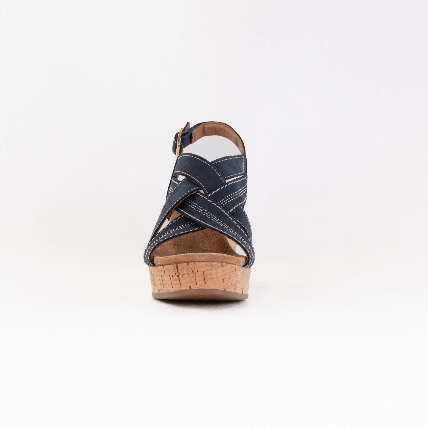 Clarks Sabina Sling (Women's) - Navy Nubuck Lightweight Frame