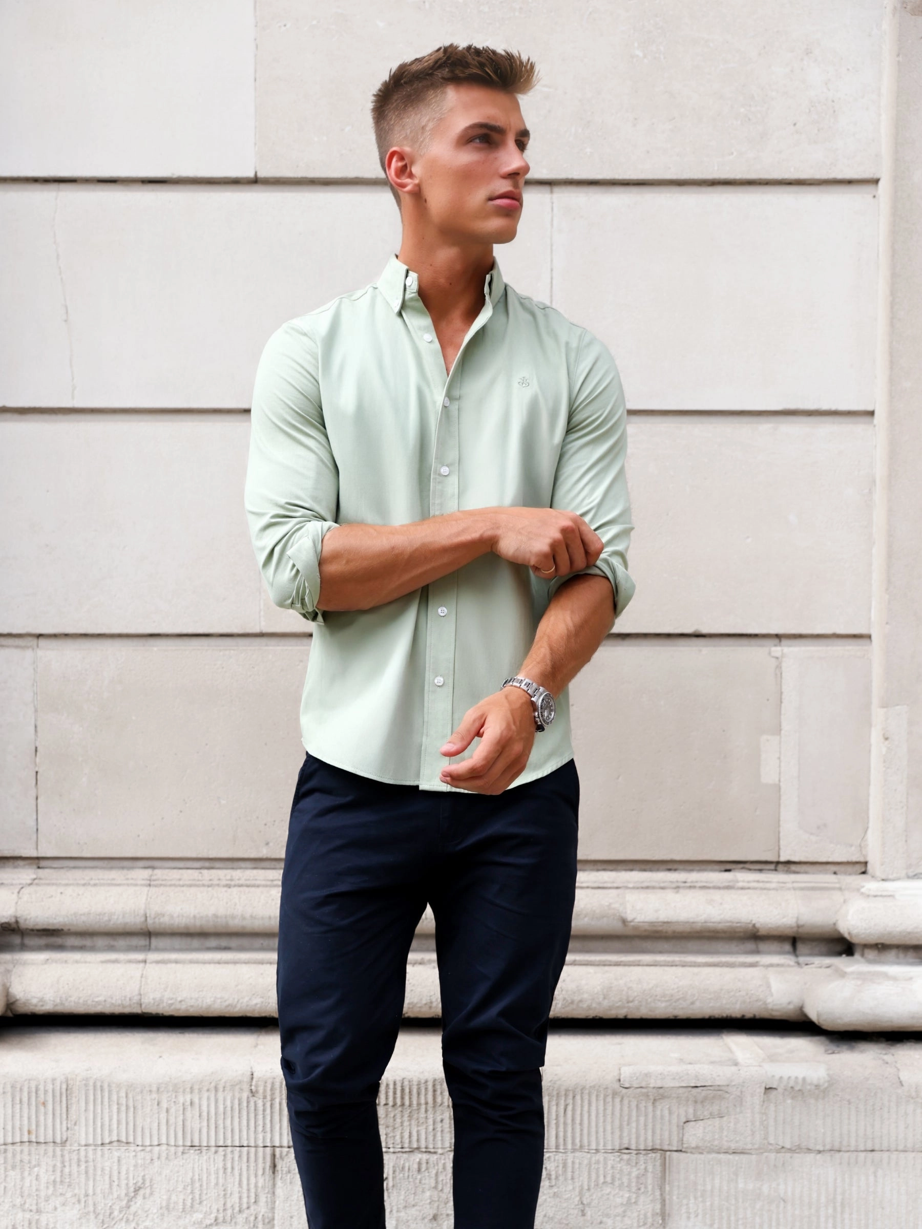Sedona Slim Fit Shirt - Sage Green Trendy Vibes All-day Comfort