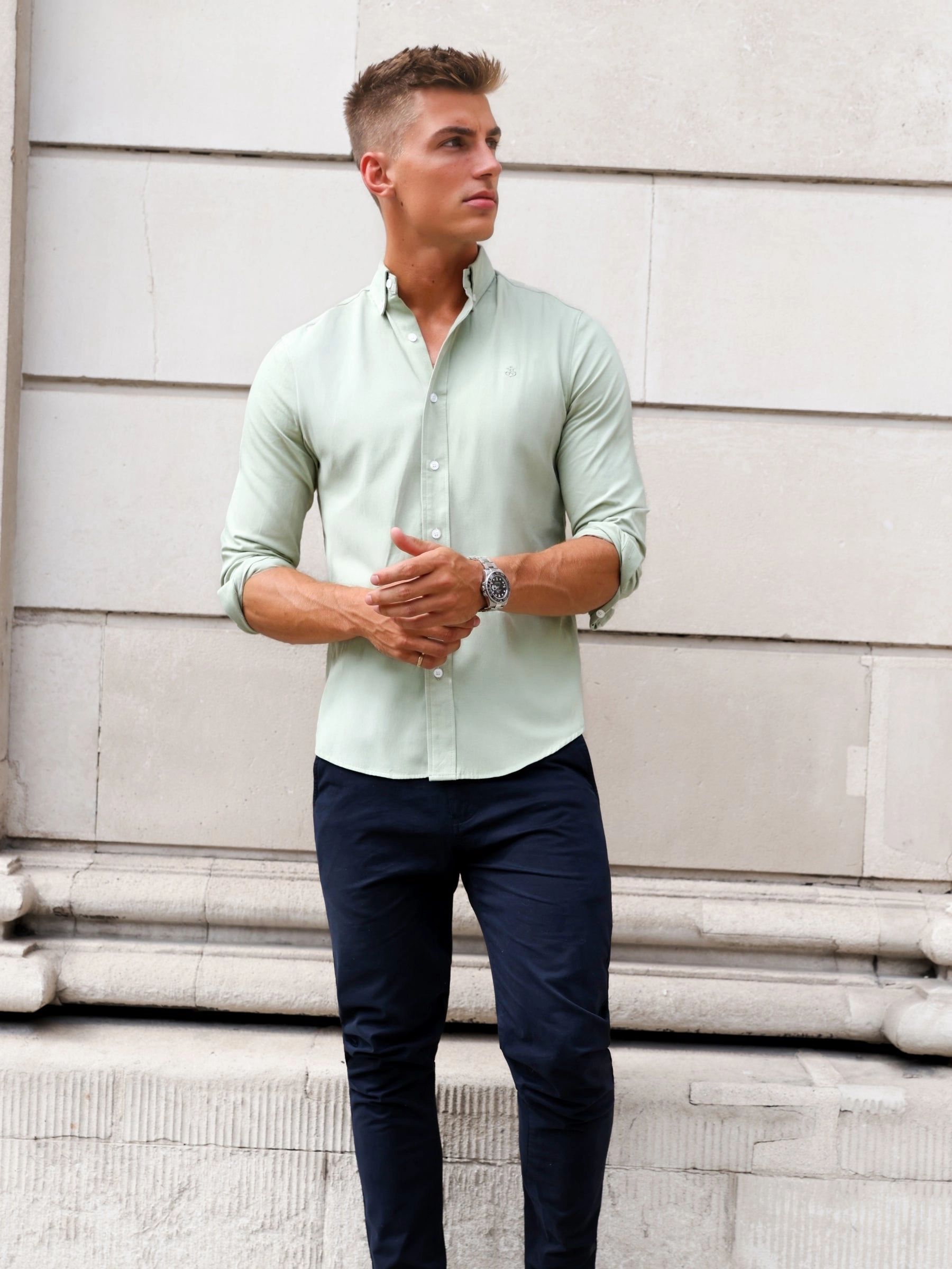 Casual Vibe Sedona Slim Fit Shirt - Sage Green