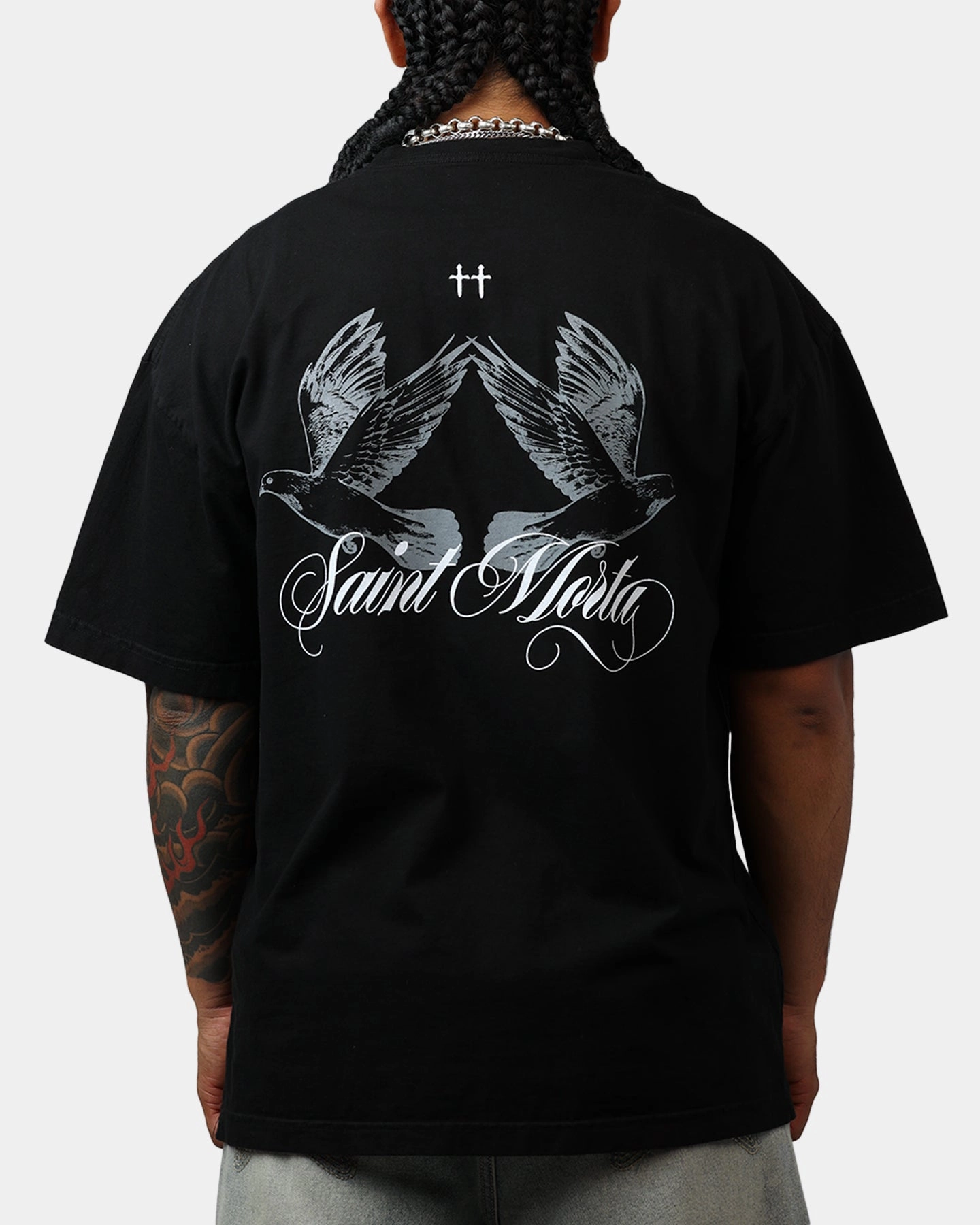 Saint Morta Dover Drop Shoulder T-Shirt Black BreathableFabricTech