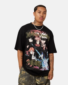 Goat Crew X Jujutsu Kaisen Heavyweight T-Shirt Black Sporty Tee
