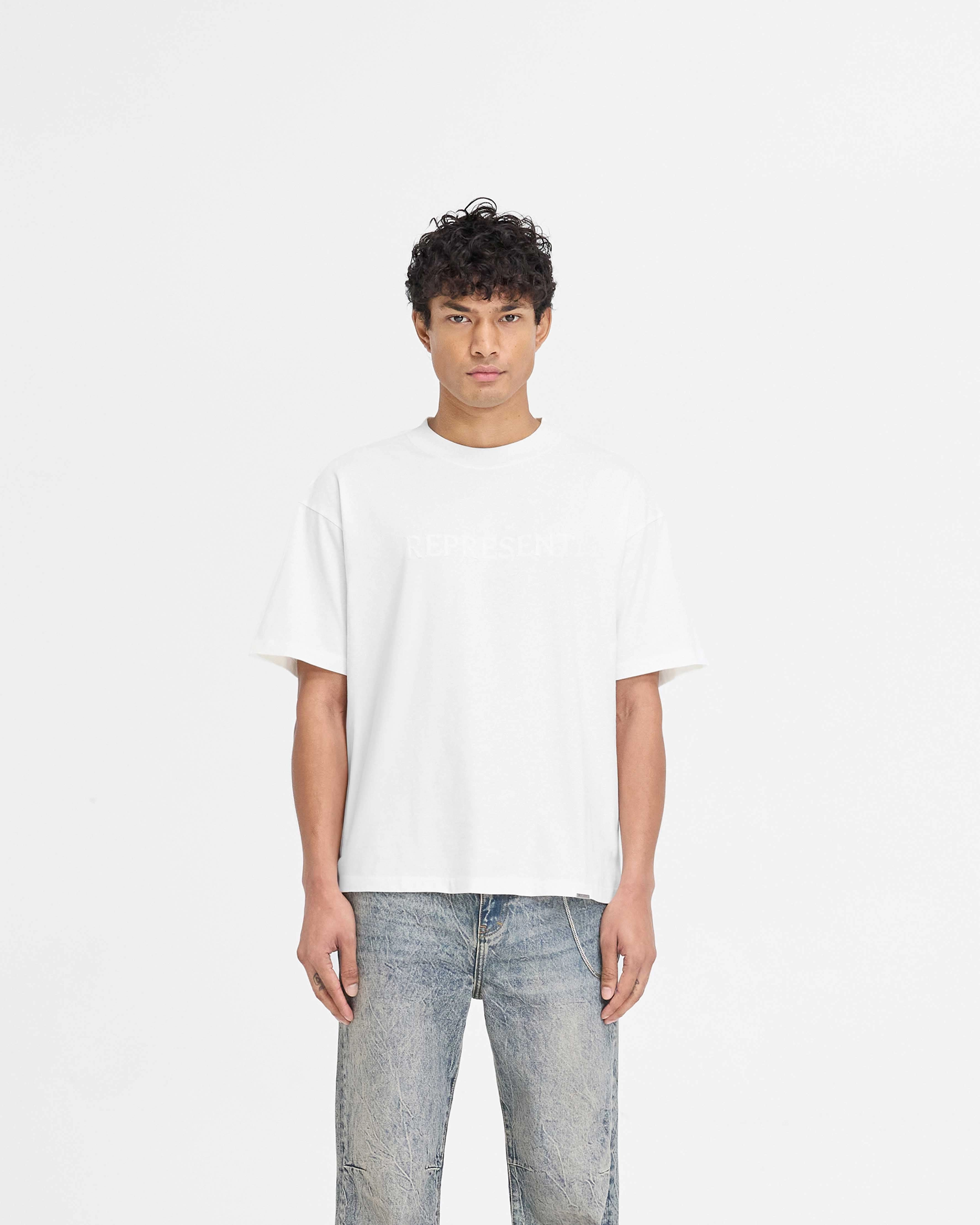 Short Sleeve Serif Logo T-Shirt - Flat White