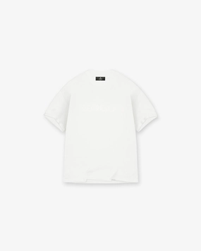 Serif Logo T-Shirt - Flat White Trendy Casual Wear