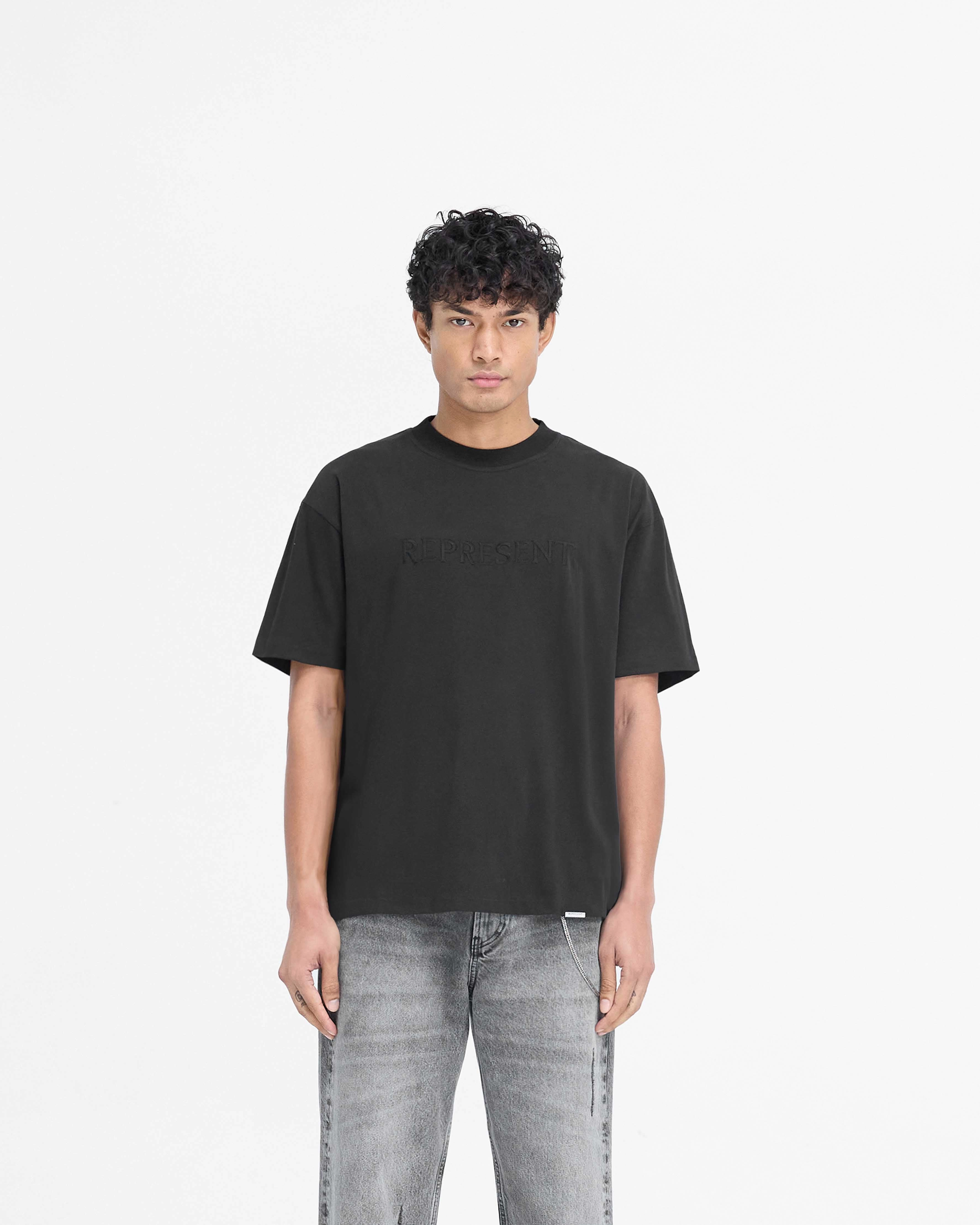 Active Design Wear Serif Logo T-Shirt - Jet Black