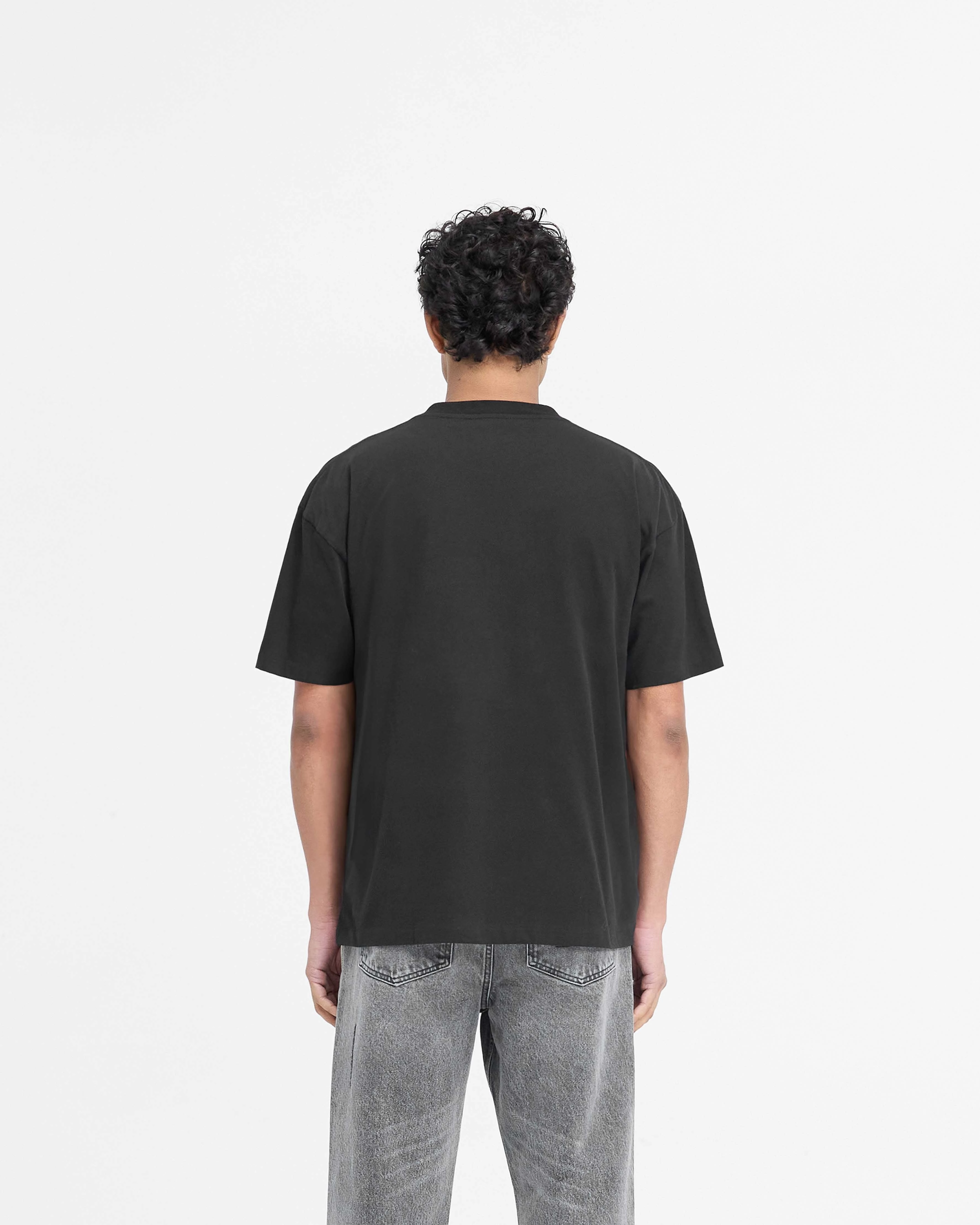 Serif Logo T-Shirt - Jet Black Collared