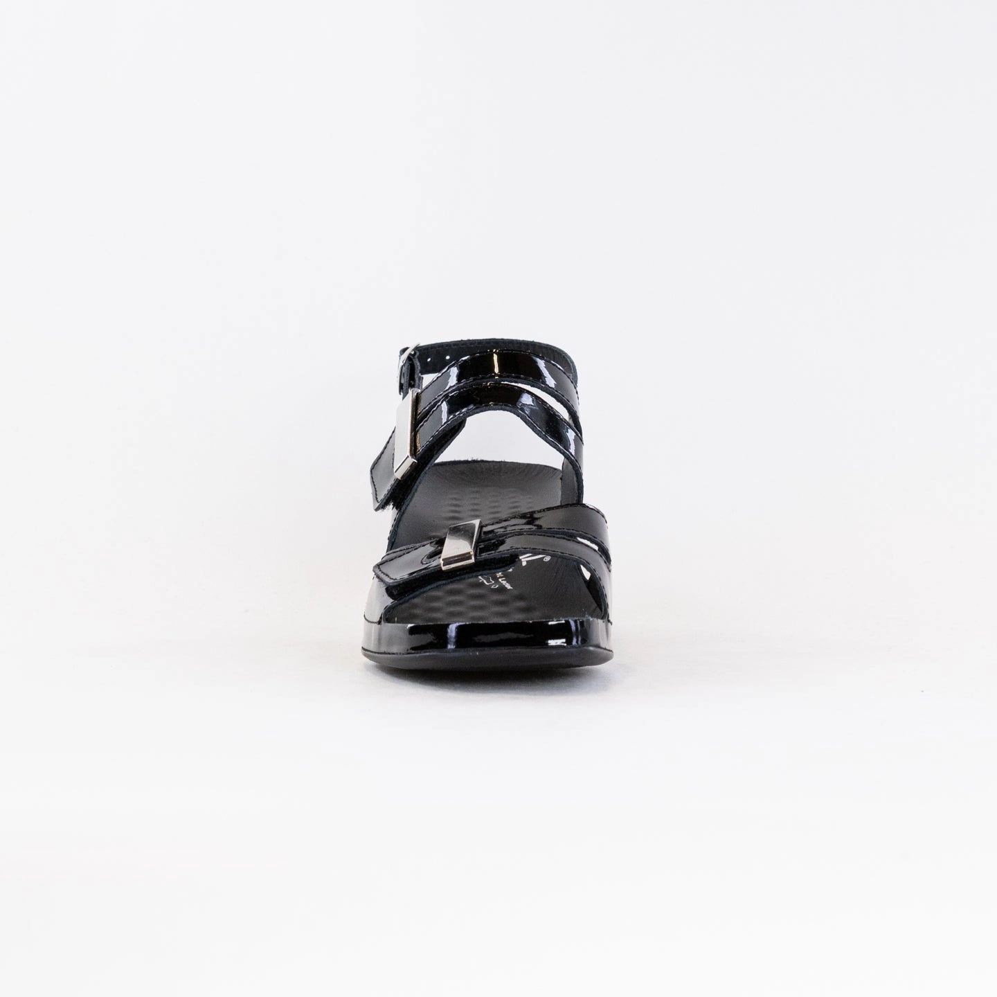 Vital Joy Sandal (Women's) - Black Patent Leather Light Straps Wraparound Strap