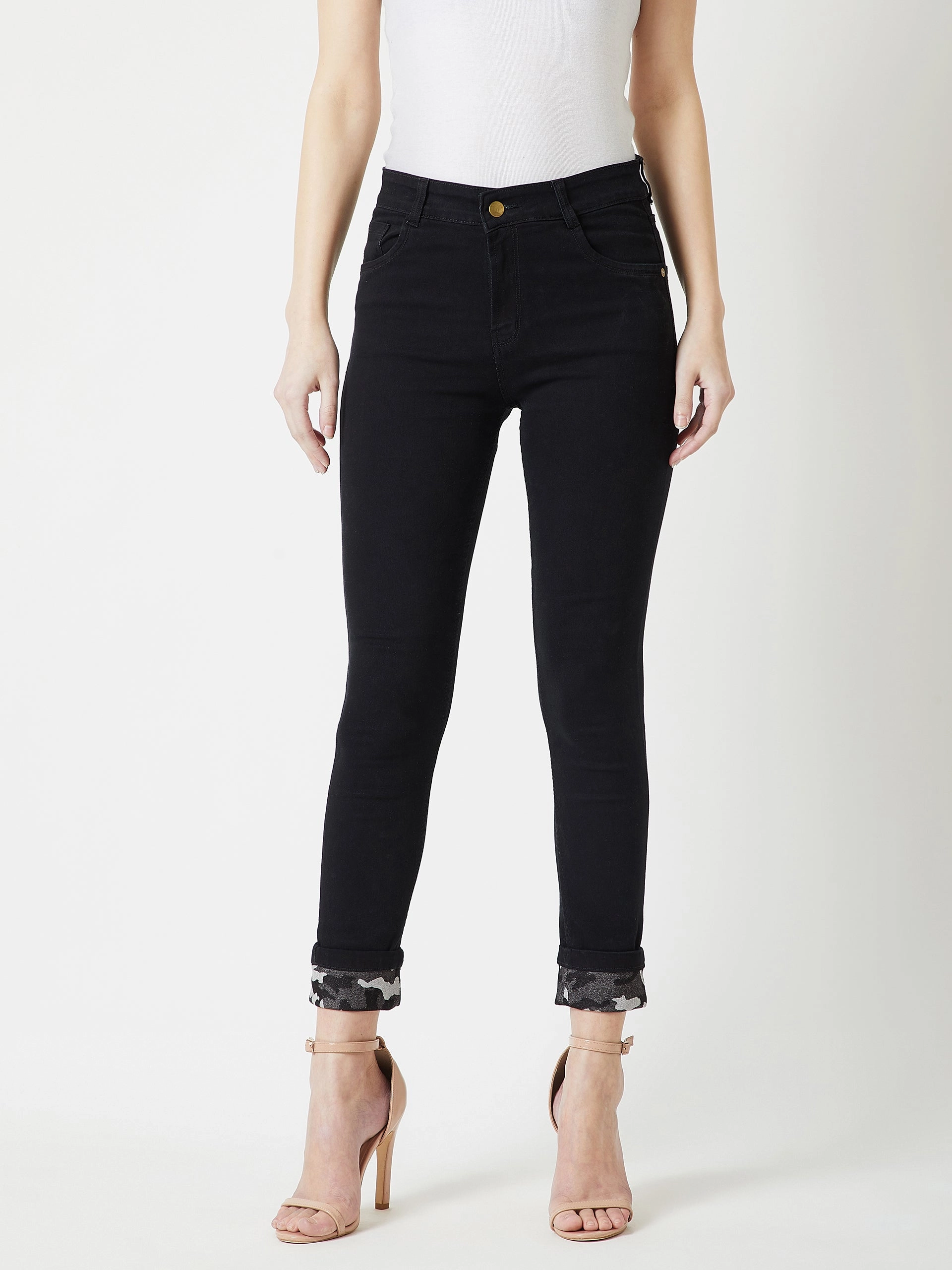 24/7 Comfort Black High-Rise Slim-Fit Stretchable Denim Jeans Trusted Outfit