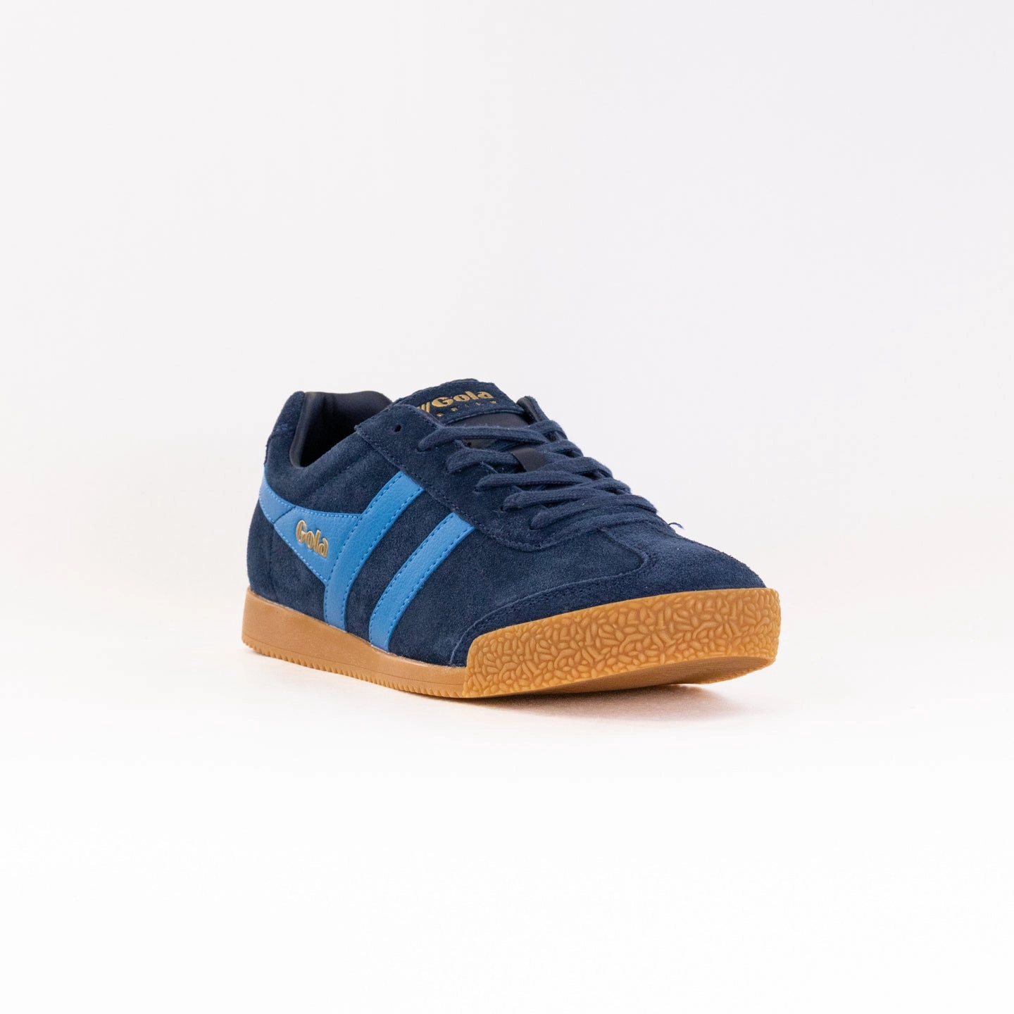 Distance Tracking latex insole shoes Gola Classics Harrier Suede Sneaker (Men's) - Navy/Santorini