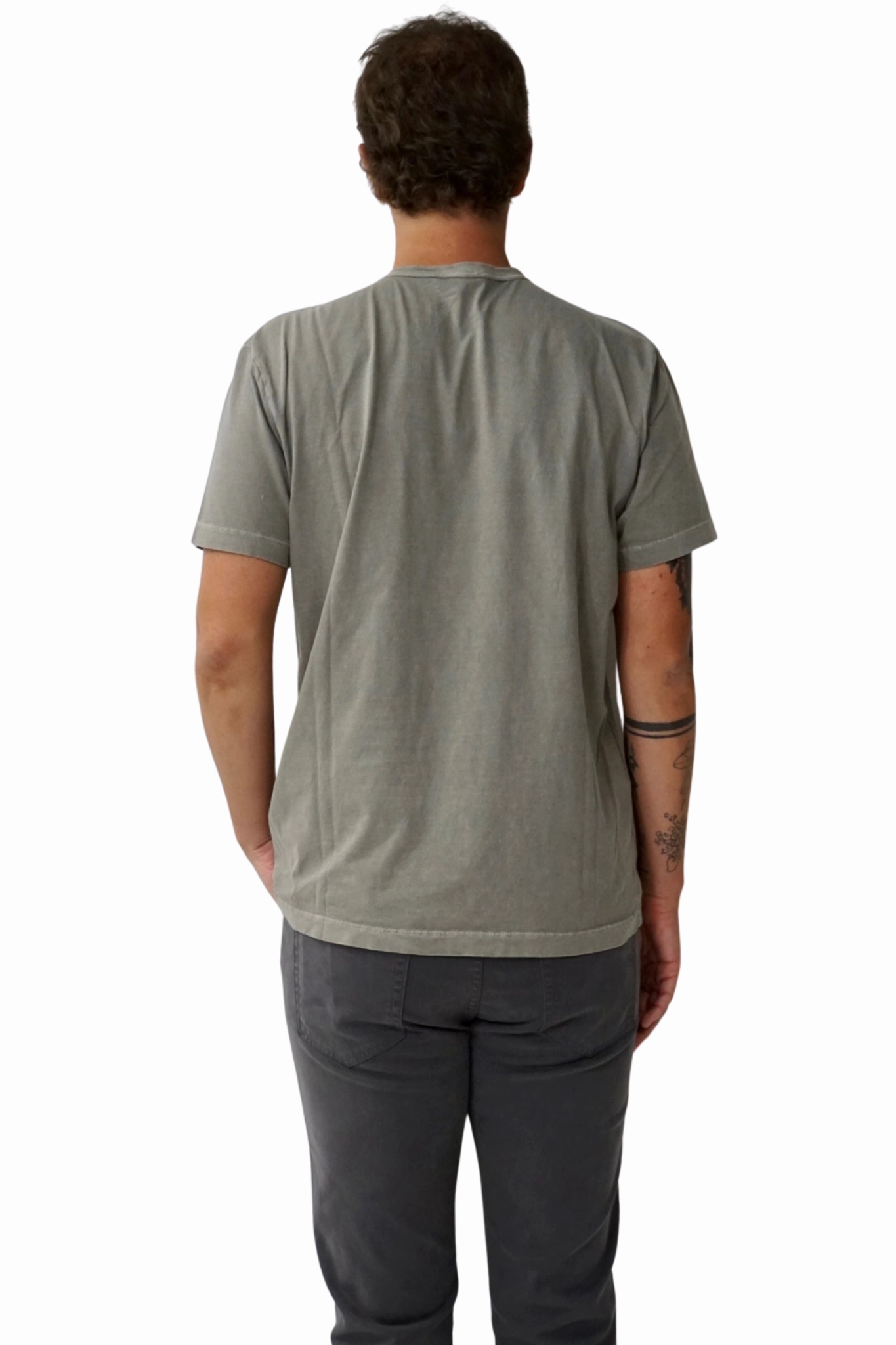 Placket Reinforcement Short Sleeve Crew