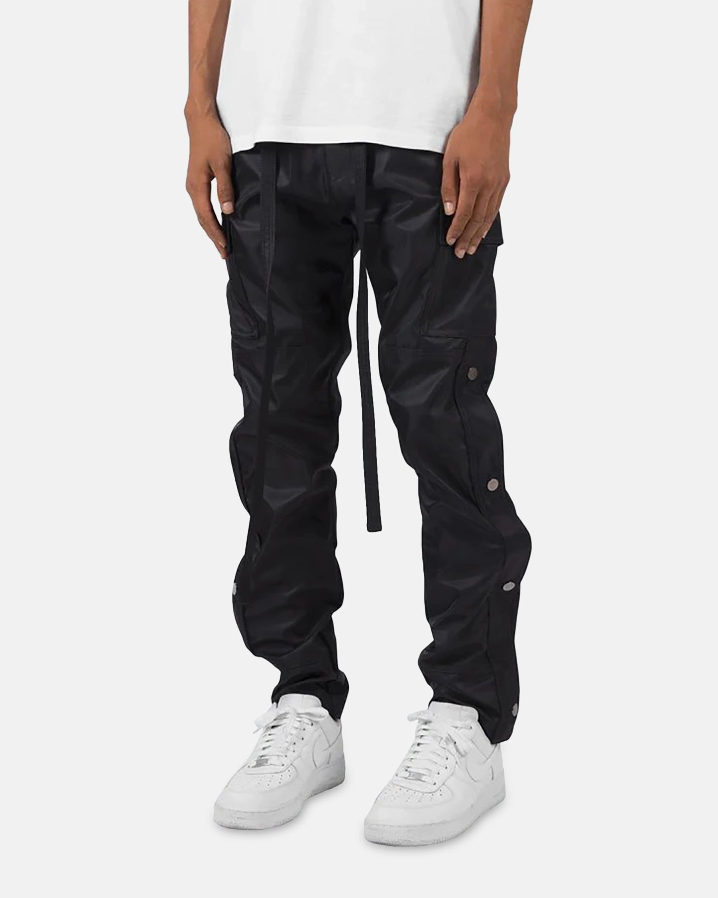 MNML Straight Snap Zipper II Cargo Pants Black TaglessLabel