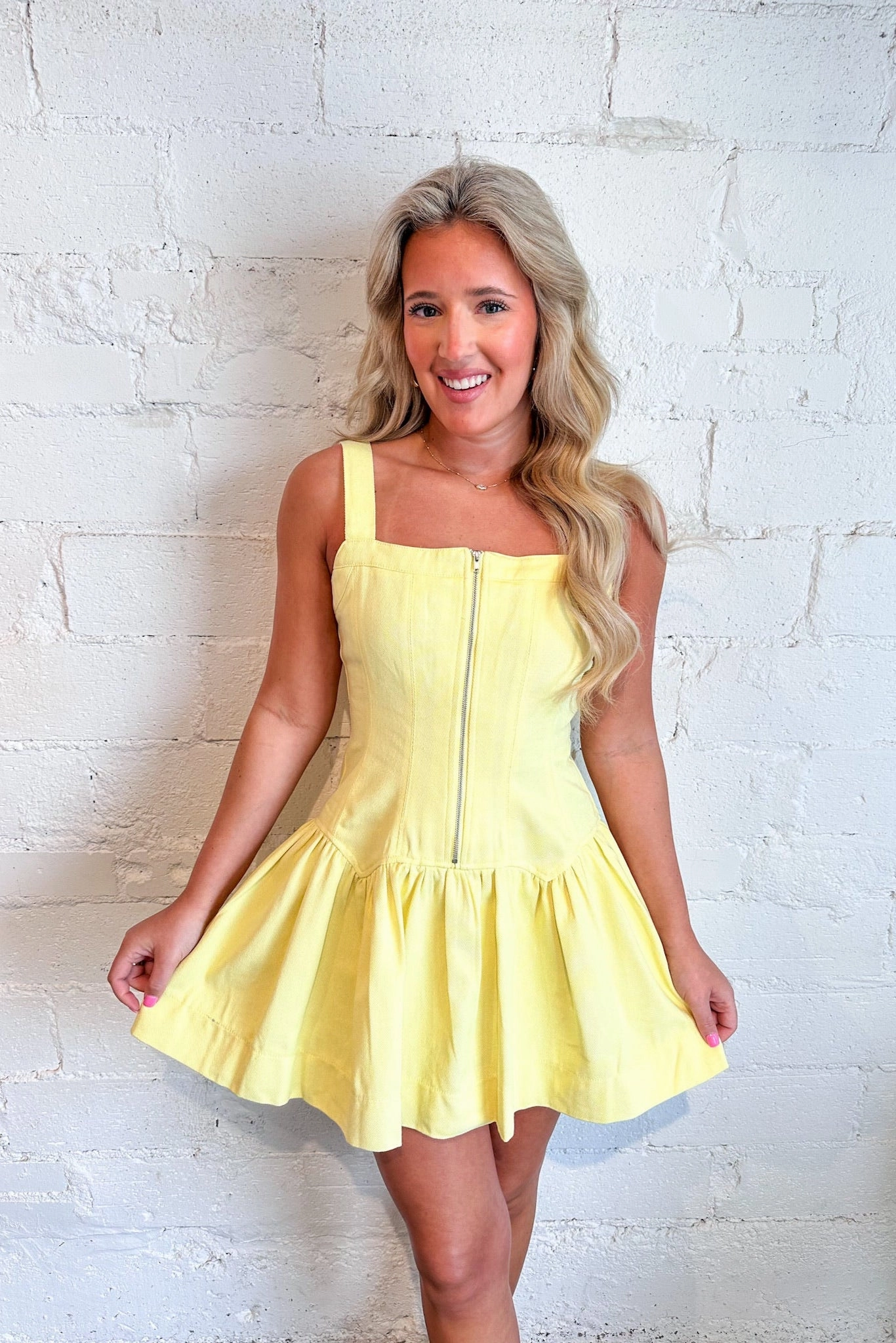 Sunshine Twist Mini Dress Cool Elegance Stylish Comfort