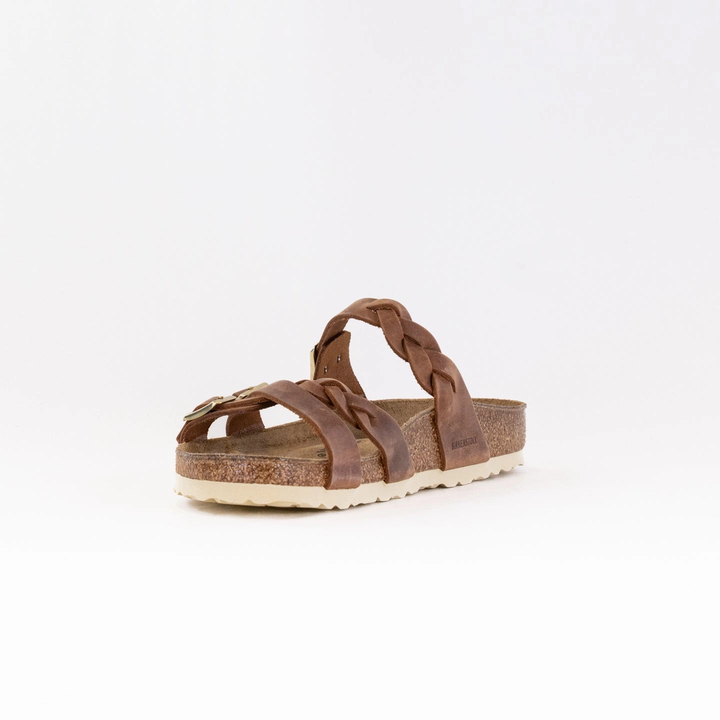 Birkenstock Franca Braided (Women's) - Cognac Oiled Leather Rugged Traction Flexible Outsole