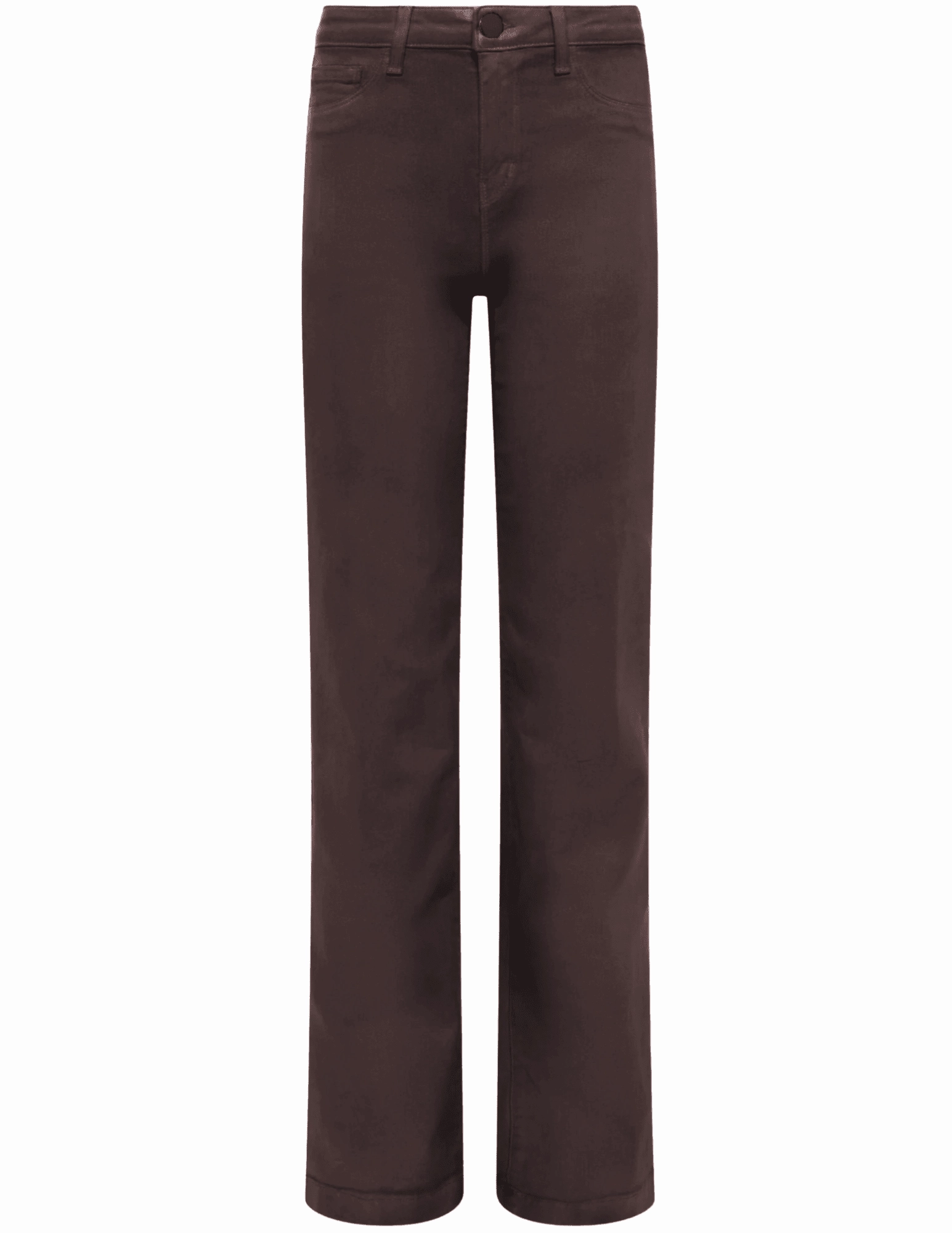 Streetwear Fan Beach Day L'AGENCE Scottie Coated High Rise Wide Leg Jeans in Chocolate Coated