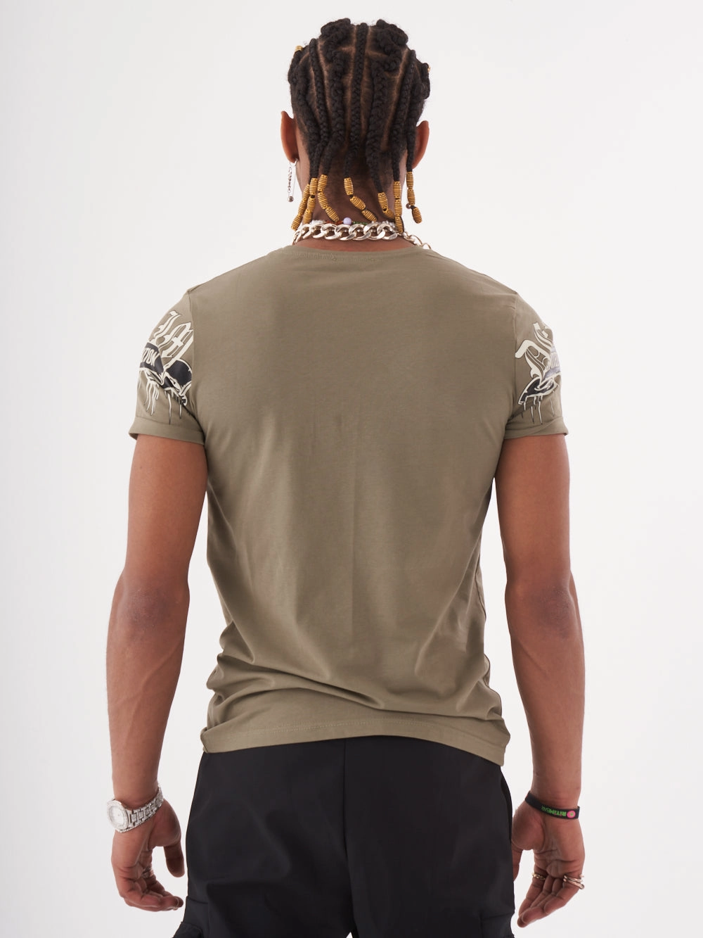 Basic Comfort Cool and Chic SKULL CRUSHER T-SHIRT | GREEN