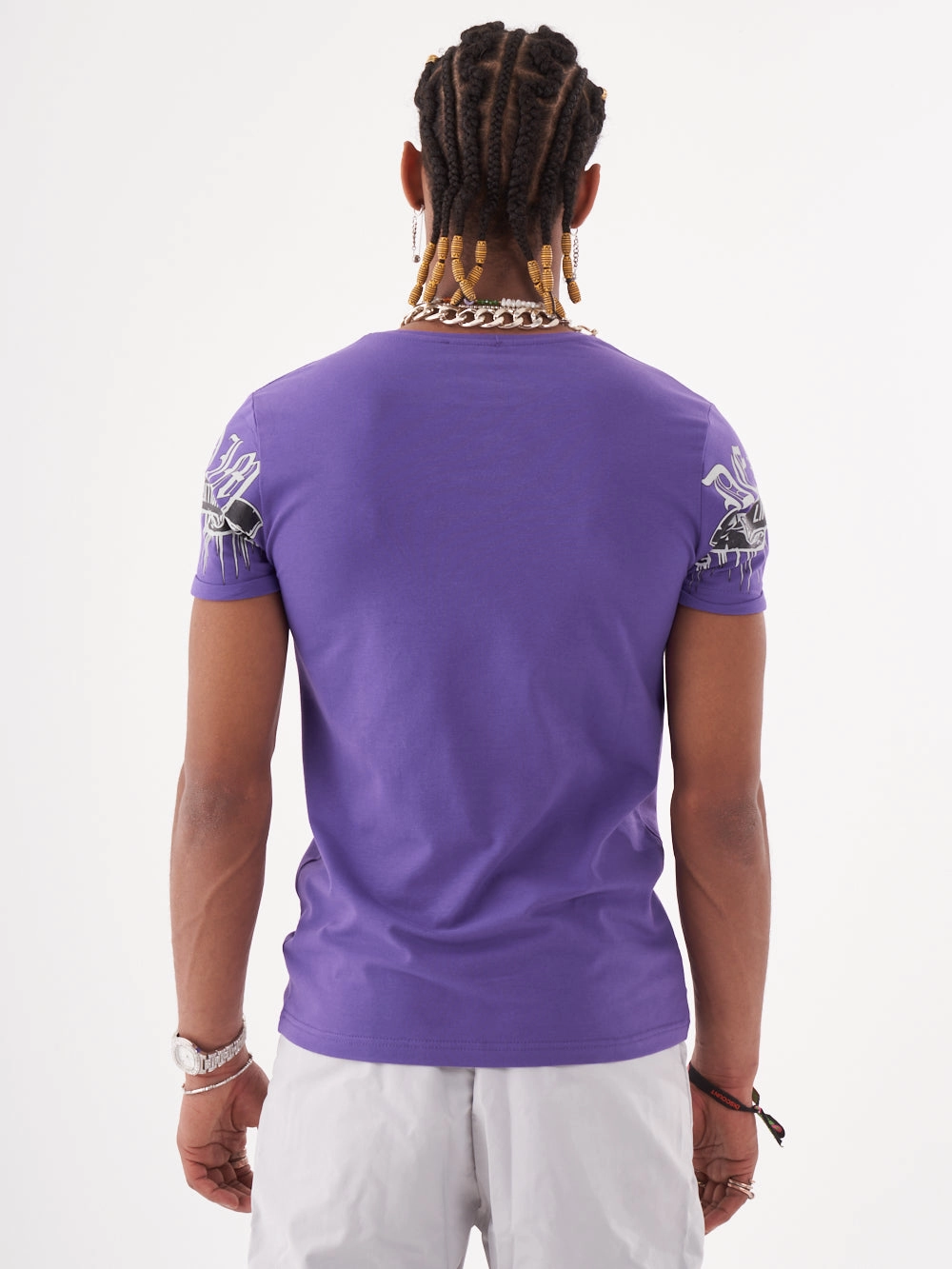 Trendy Layering Quick Dry Technology SKULL CRUSHER T-SHIRT | PURPLE
