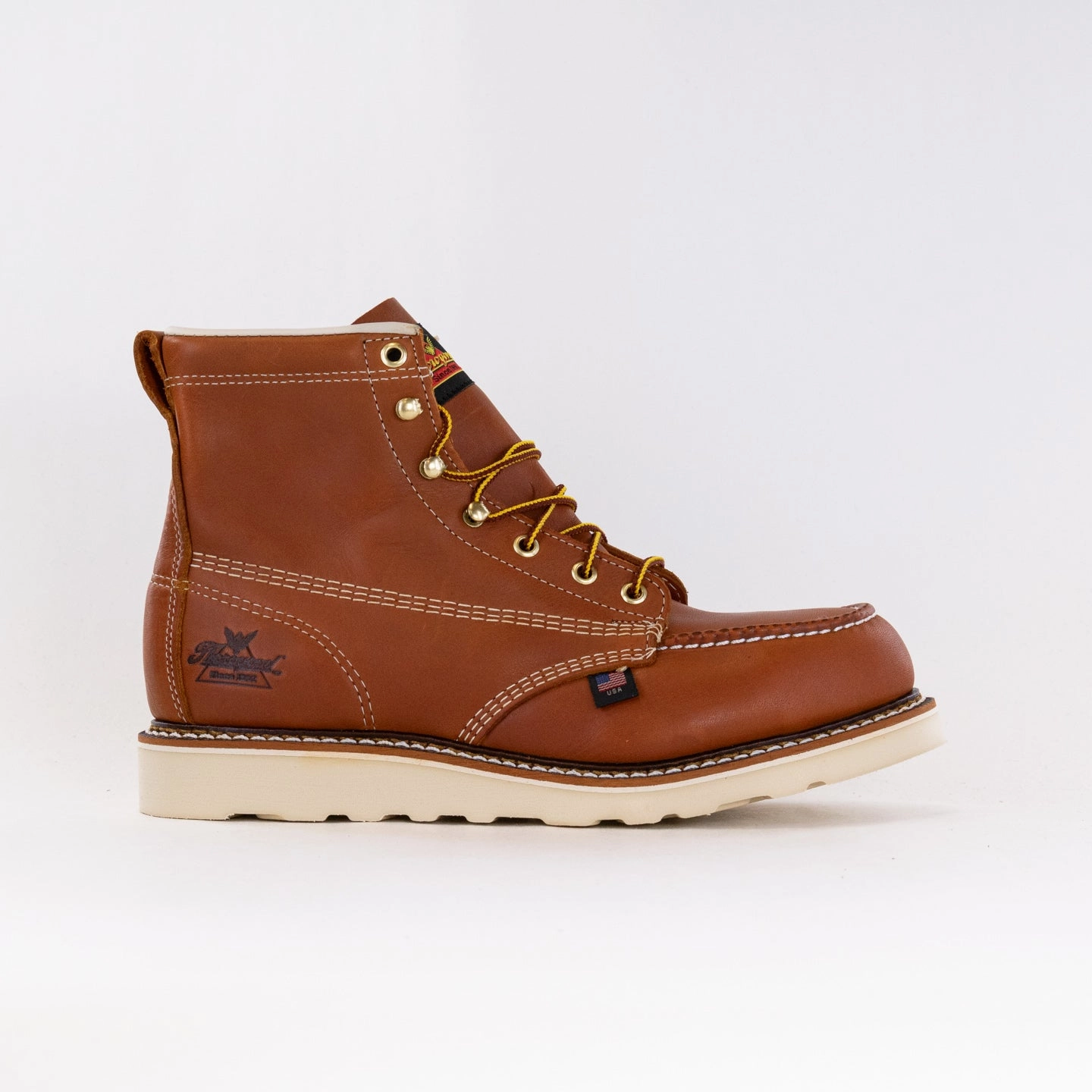 Thorogood American Heritage 6'' Safety Toe Moc Toe Maxwear Wedge (Men's) - Tobacco Comfort footbed Anti Odor Urban Commute