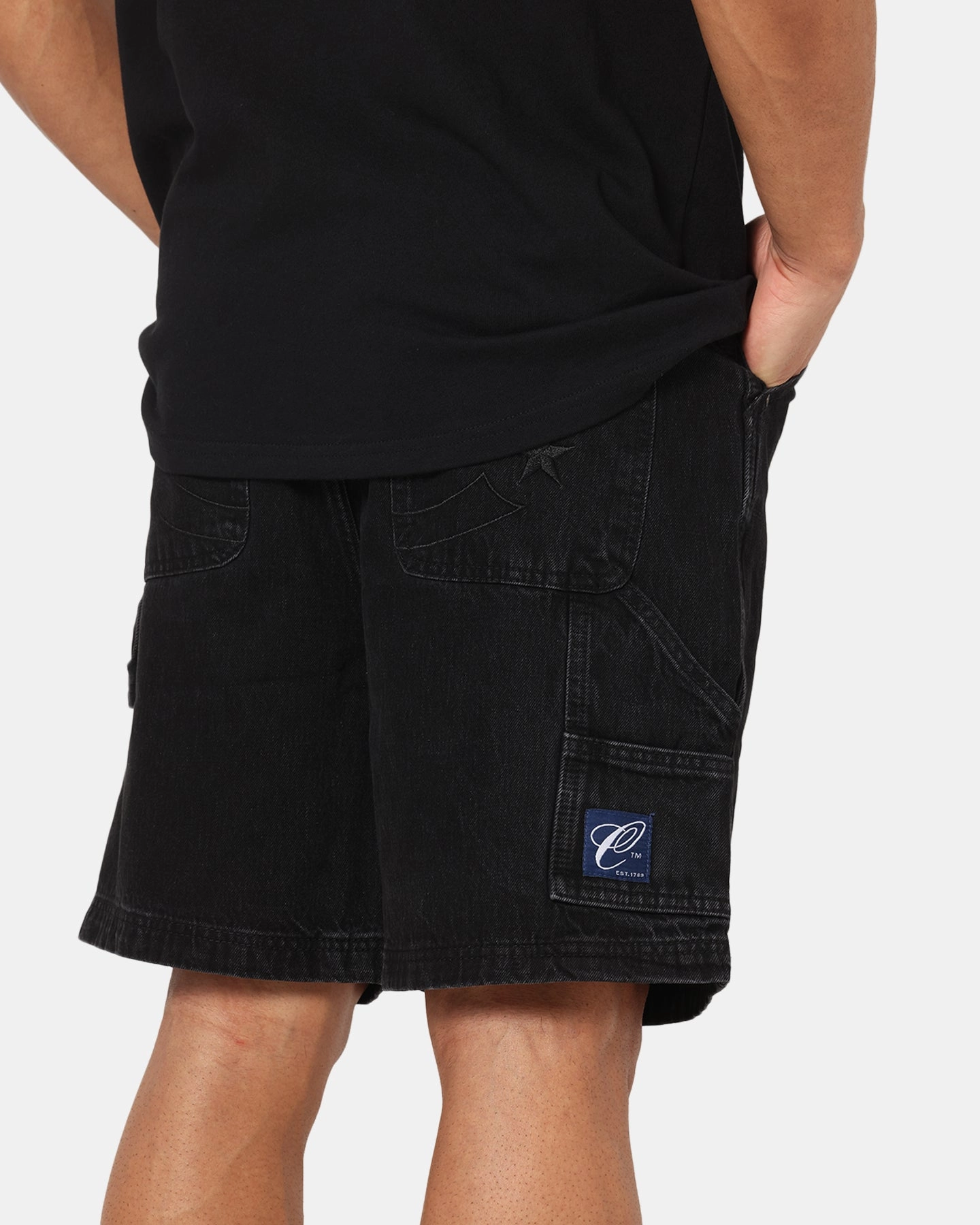 Carre C-Star Denim Shorts Black Wash Casual Active Wear