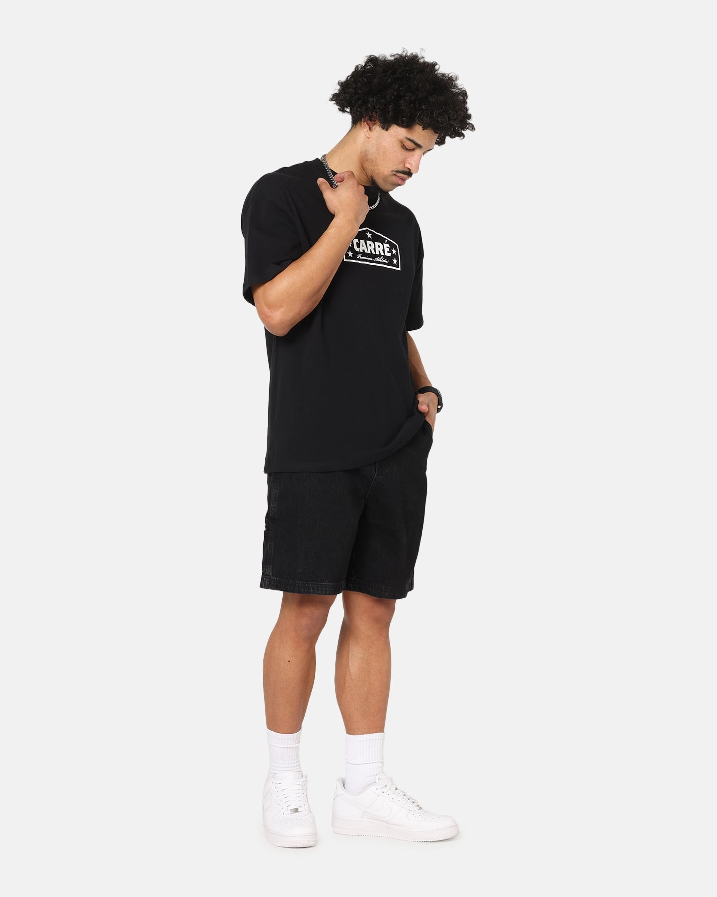 Carre C-Star Denim Shorts Black Wash Friction Resistant Fabric Stylish Cut