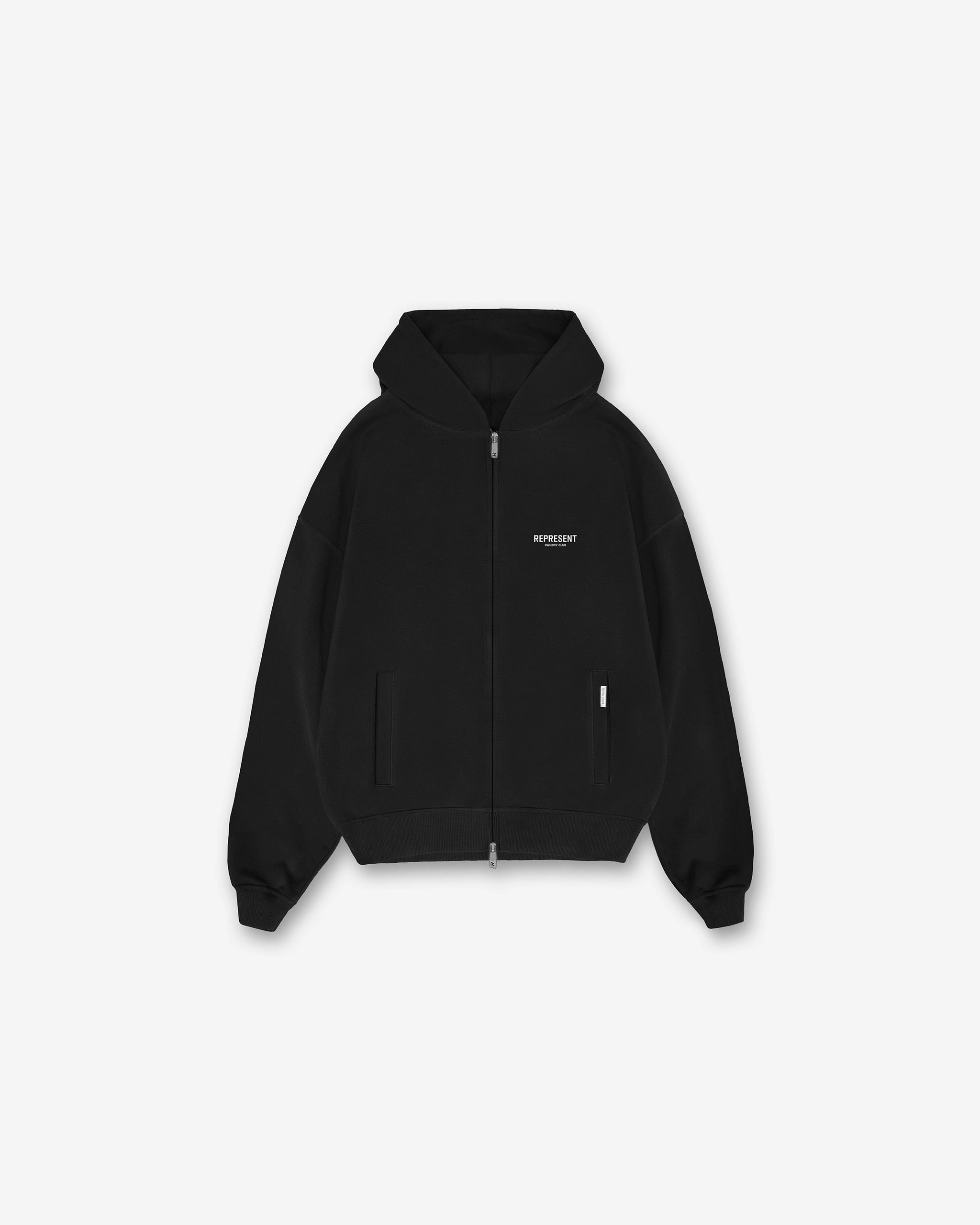 Represent Owners Club Zip Hoodie - Black fishing gear Timeless Street
