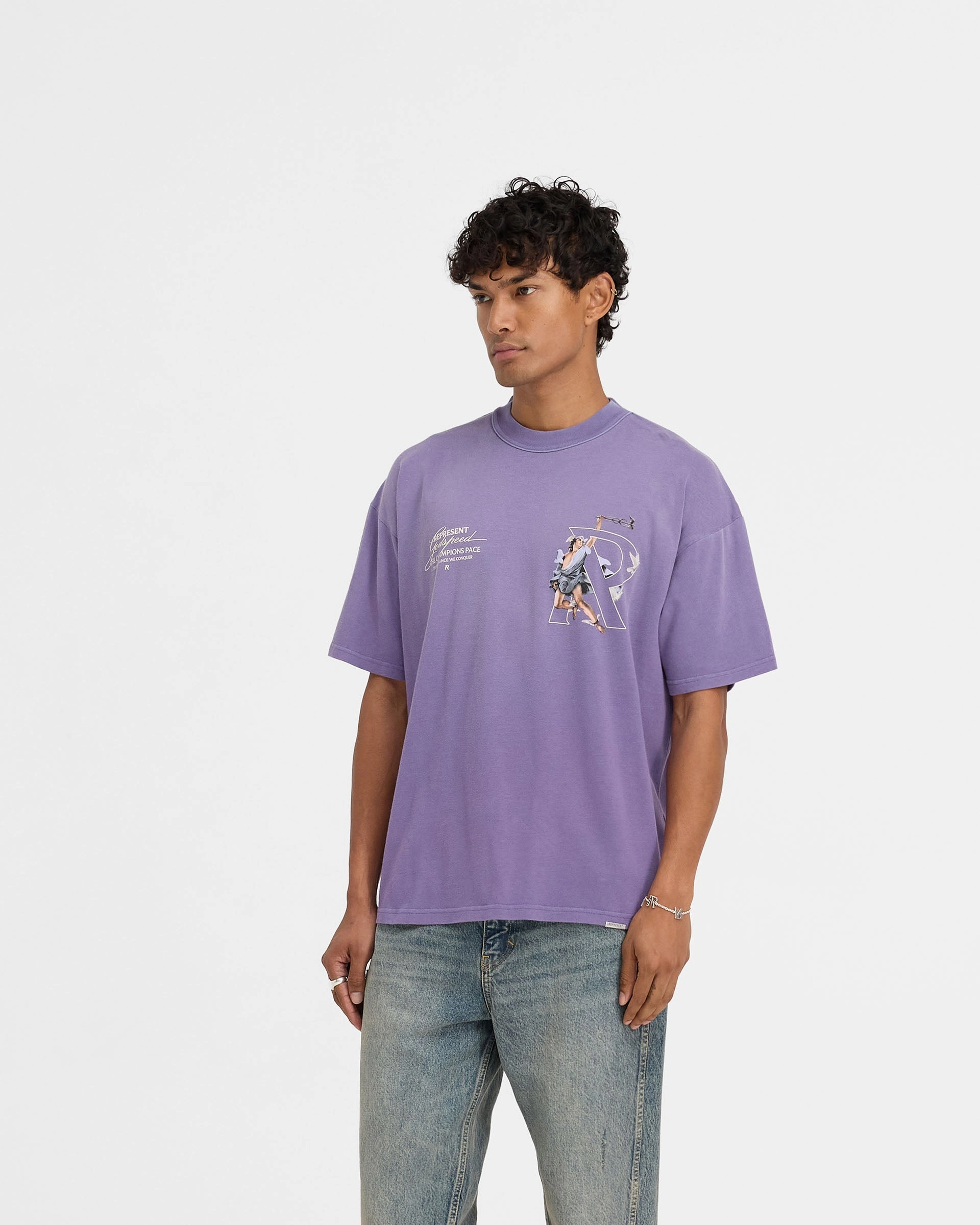 Hermes T-Shirt - Purple Easter Casual Layer Wear
