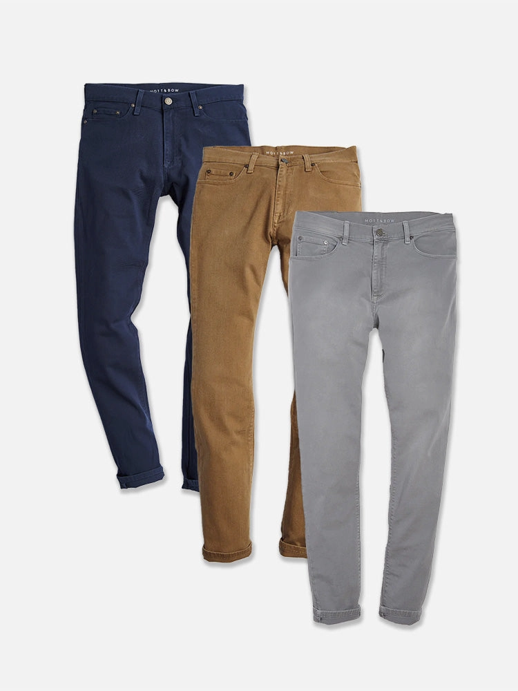 Road Trip Bold Look Smart Casual Trendy Choice Slim Mercer Jeans 3-Pack