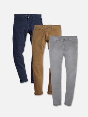 Road Trip Bold Look Smart Casual Trendy Choice Slim Mercer Jeans 3-Pack