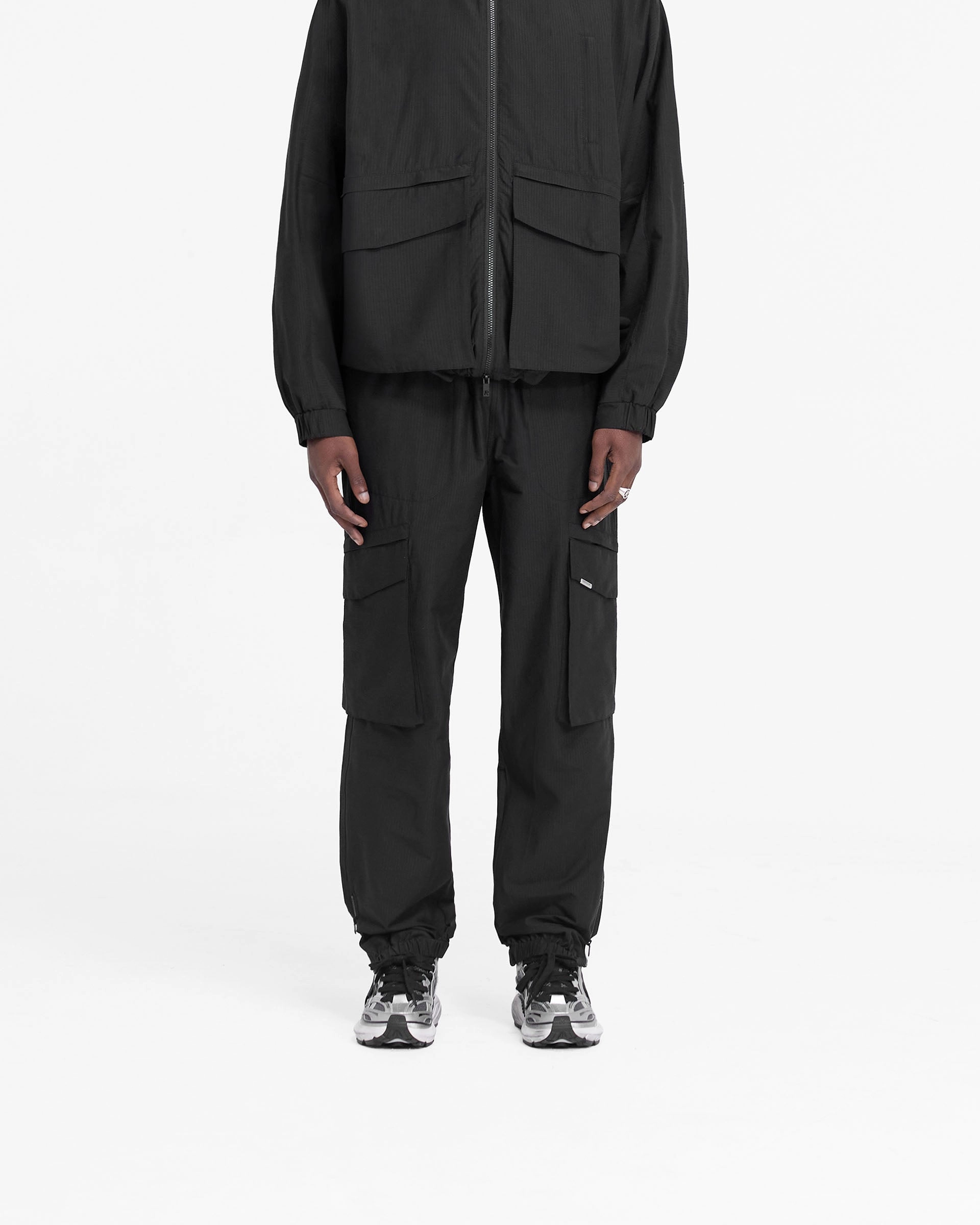 Tech Cargo Pant - Jet Black Breathable mesh