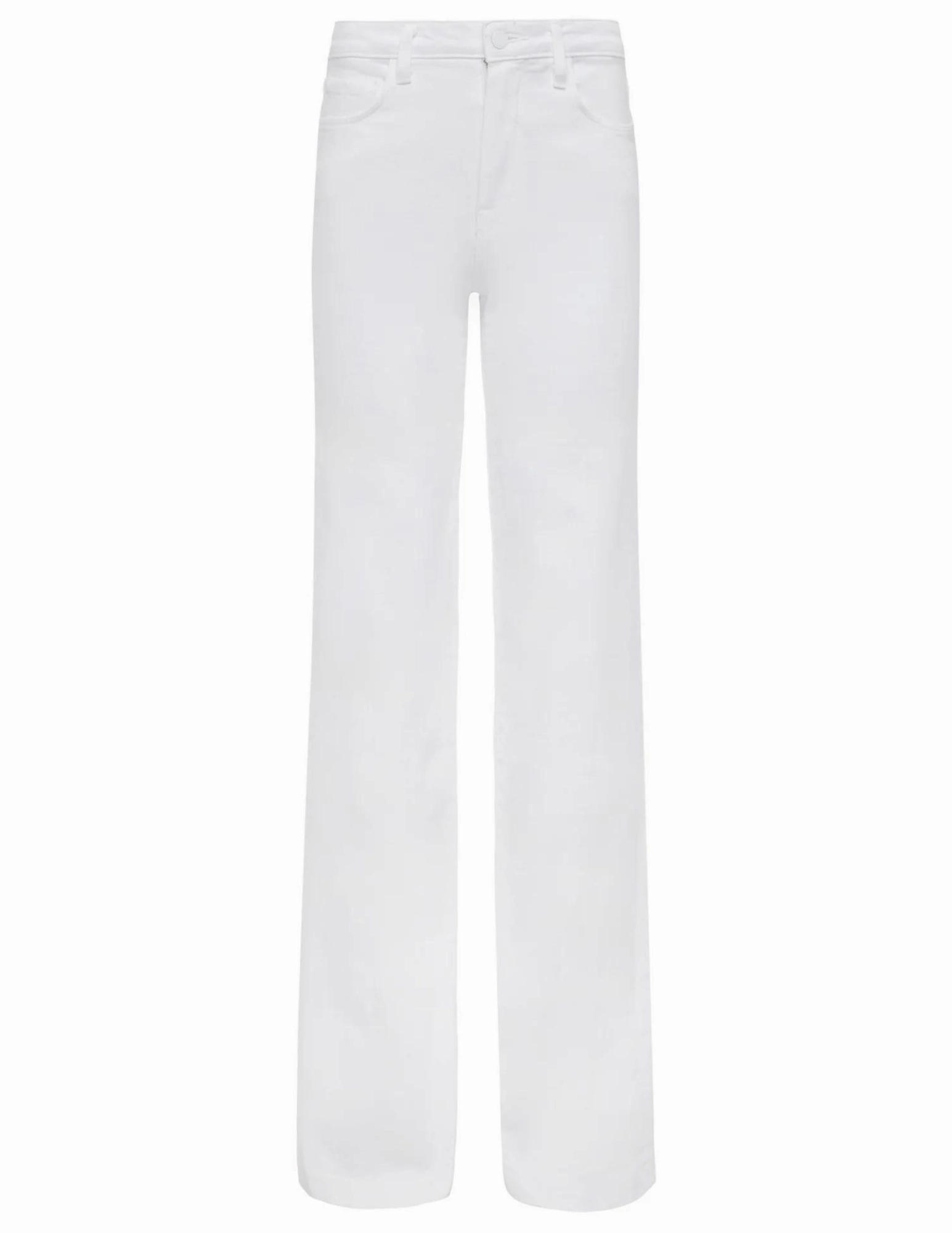 Couple Look Athlete Fit Festival Outfit L'Agence Clayton High Rise Wide Leg Jeans in Blanc