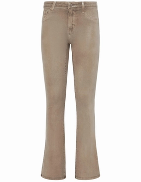 L'AGENCE Selma High Rise Baby Boot-Cut Coated Jeans In Rye Coated Versatile Comfort Weekend Warrior Luxury Athlete Fit