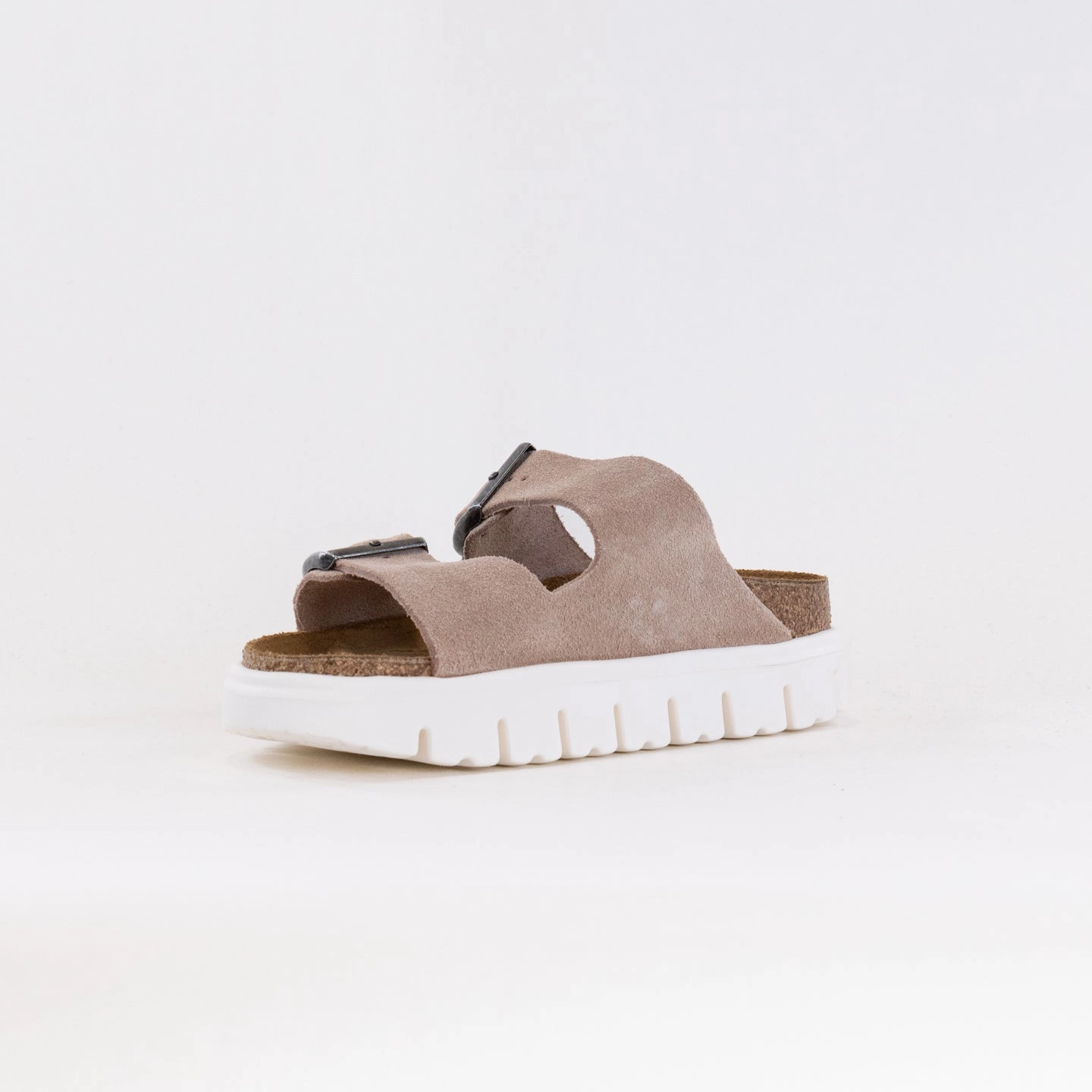 Birkenstock-Papillo Arizona Chunky (Women's) - Warm Sand Foot Flex Quick Match